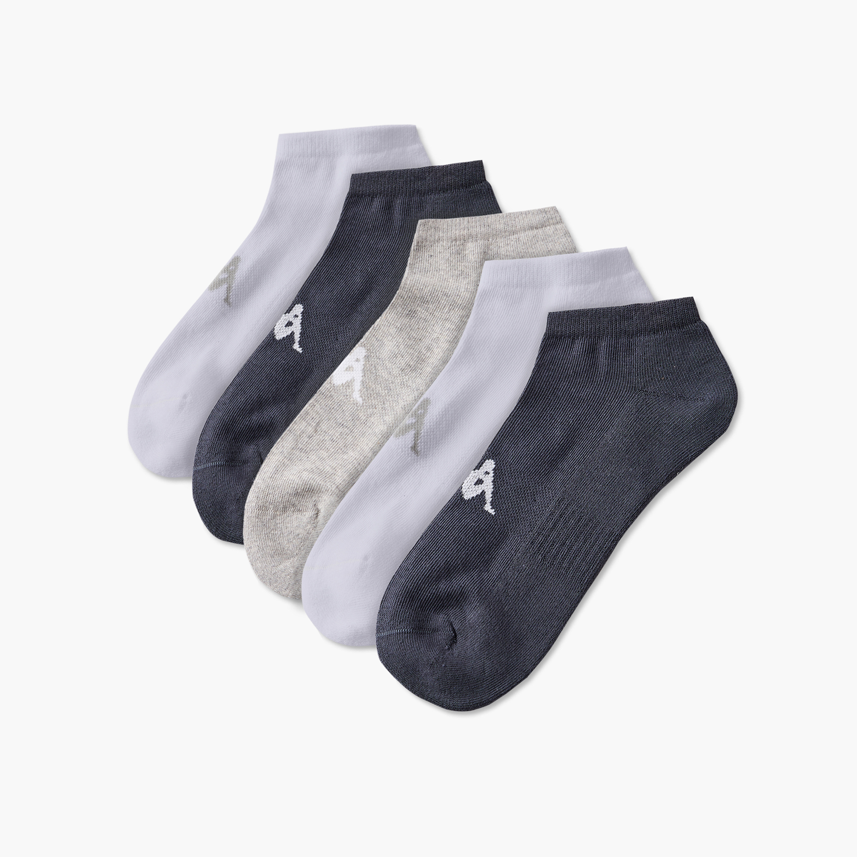 Kappa Men Ankle Length Socks Half Terry - Set of 5-men-socks-image-1