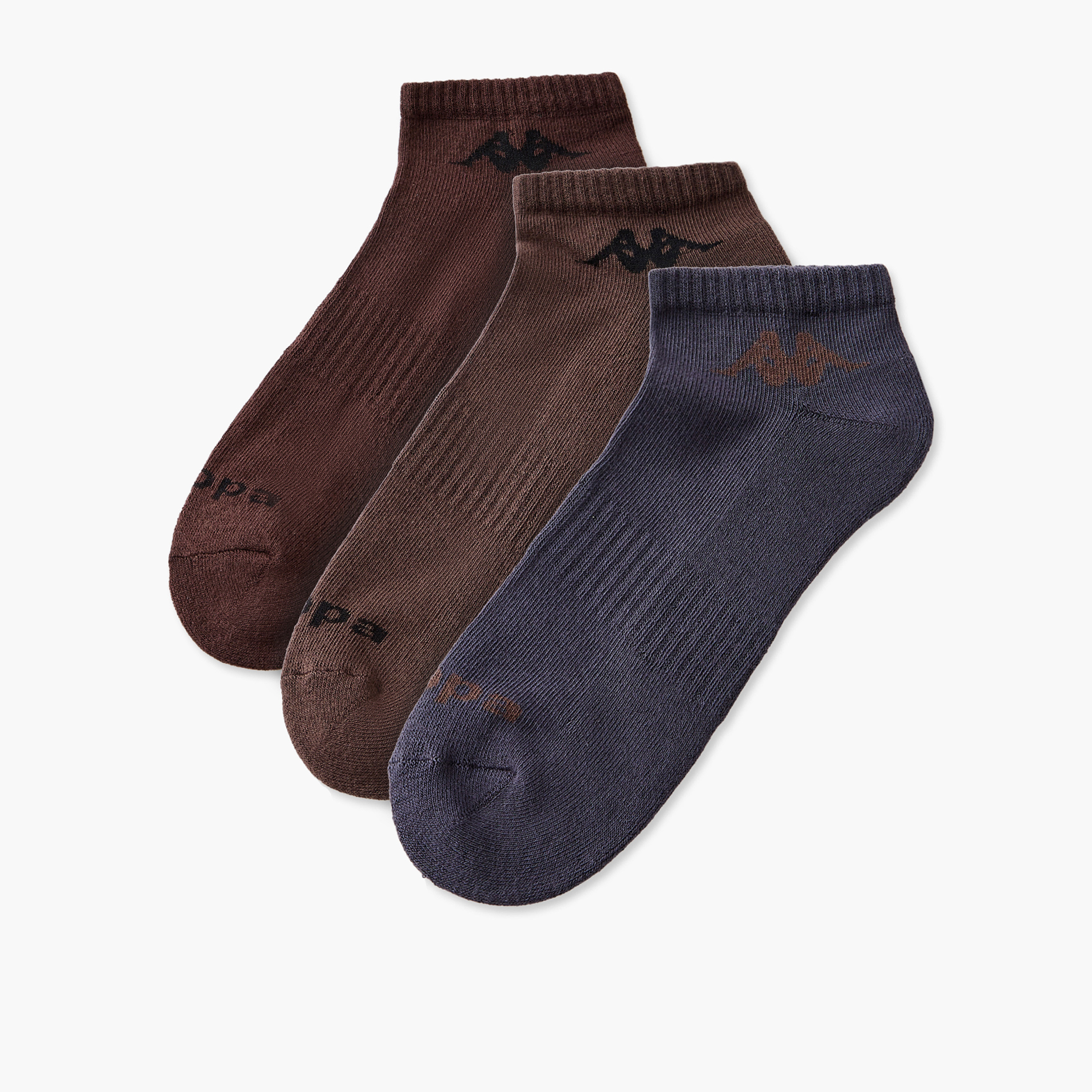 Kappa Men Ankle Length Socks Half Terry - Set of 3-men-socks-image-1