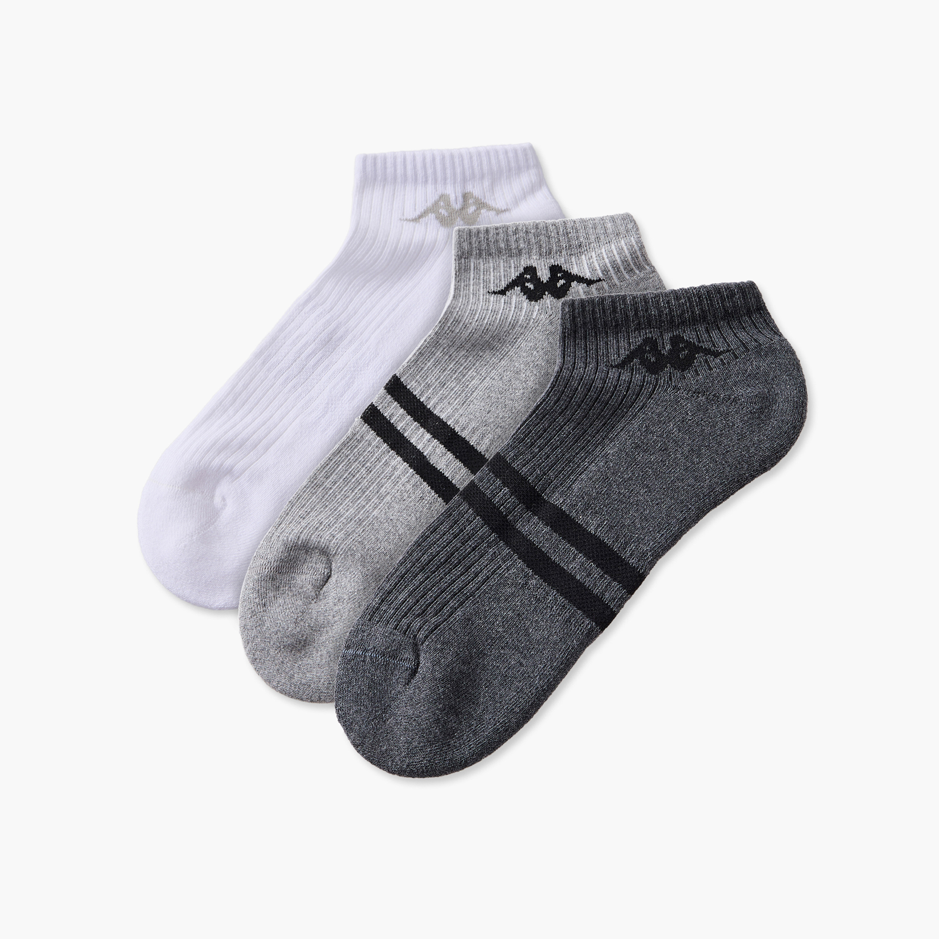 طقم جوارب للرجال بطول الكاحل من كابا 3 أزواج-men-socks-image-1