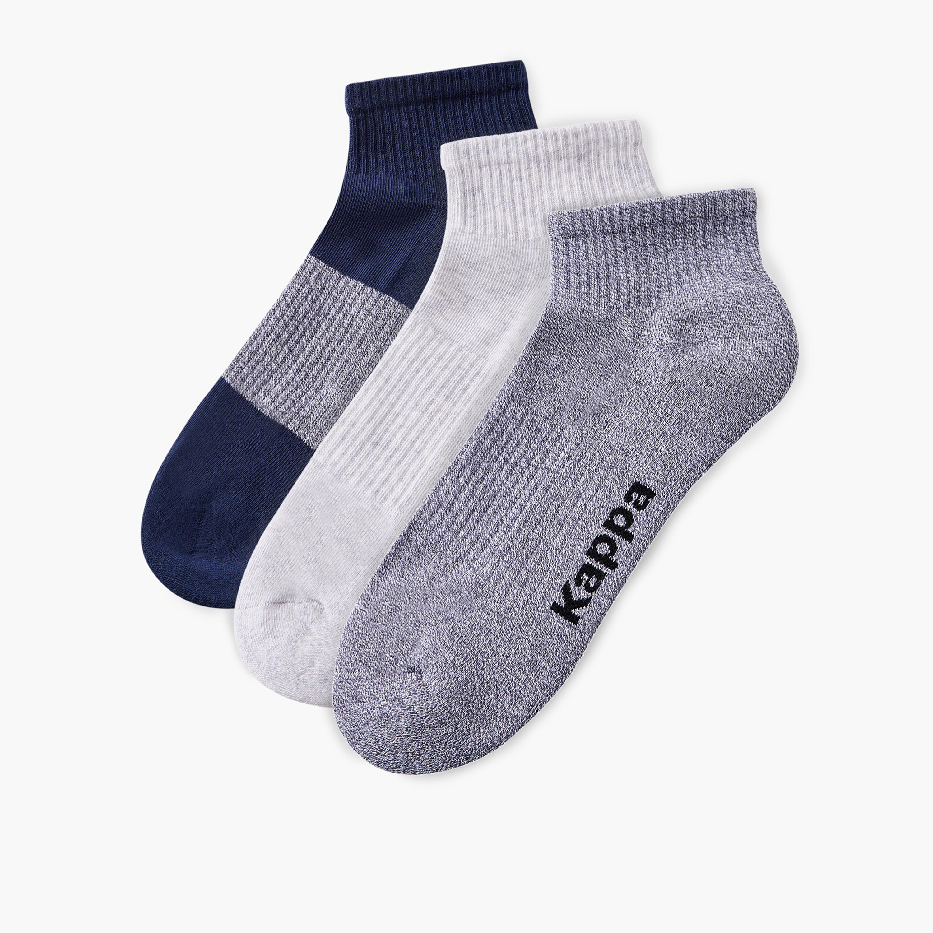 طقم جوارب للرجال بطول الكاحل من كابا 3 أزواج-men-socks-image-1