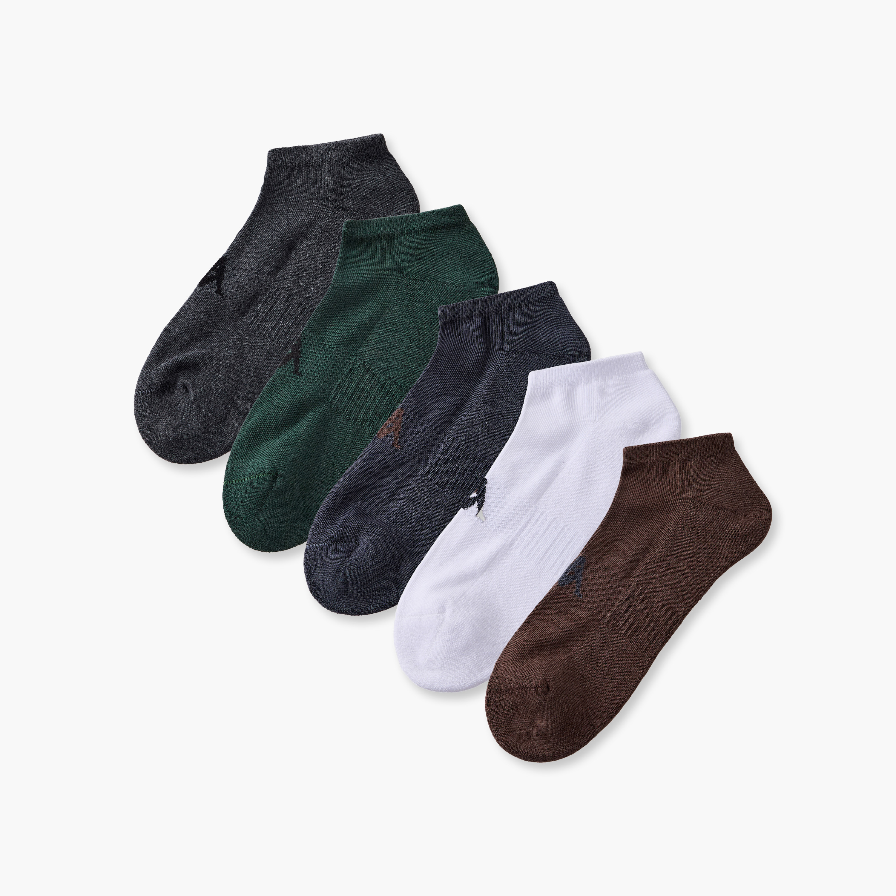 Kappa Men Ankle Length Socks Half Terry - Set of 5-men-socks-image-1