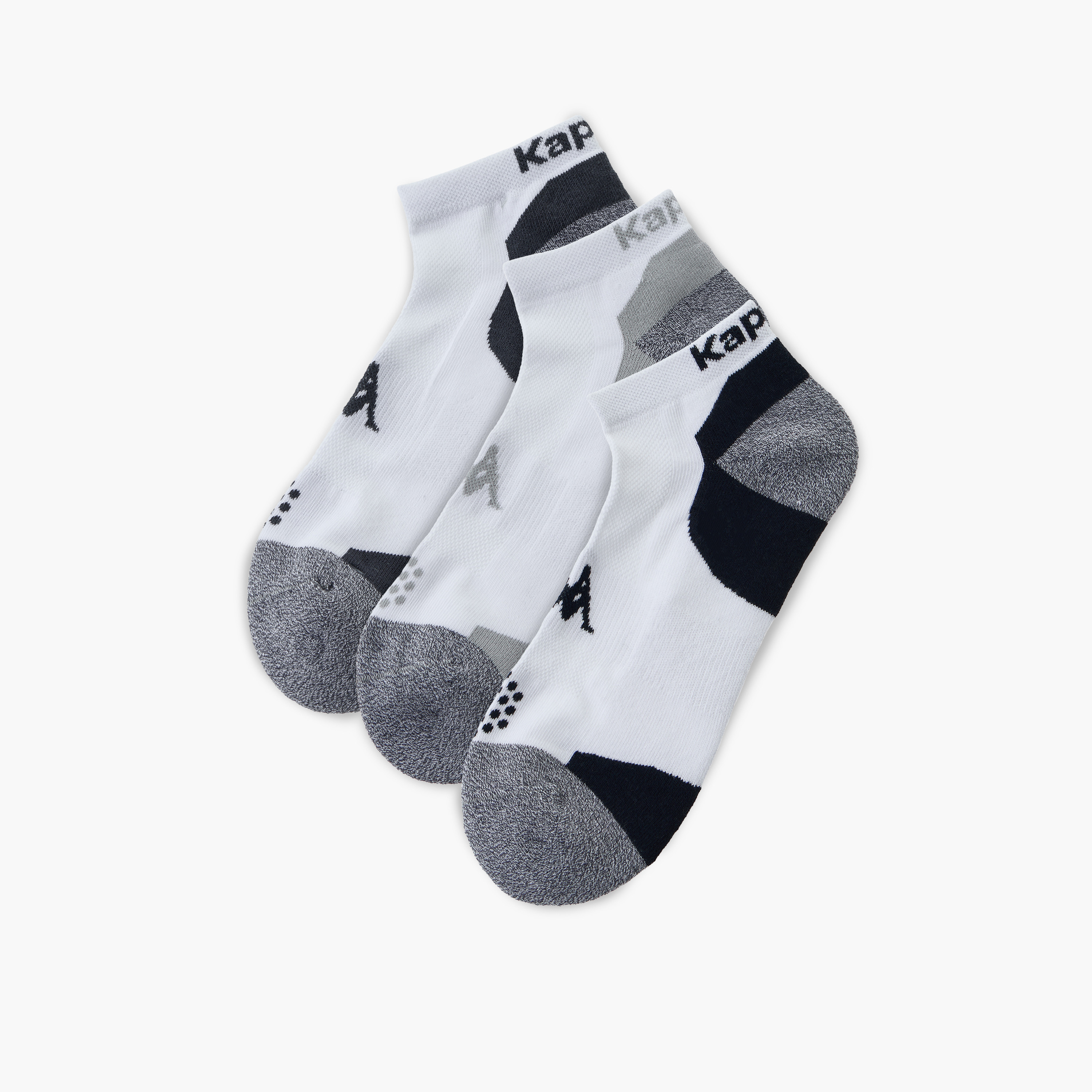 طقم جوارب بطول الكاحل للرجال بتصميم ملون 3 أزواج من كابا-men-socks-image-1