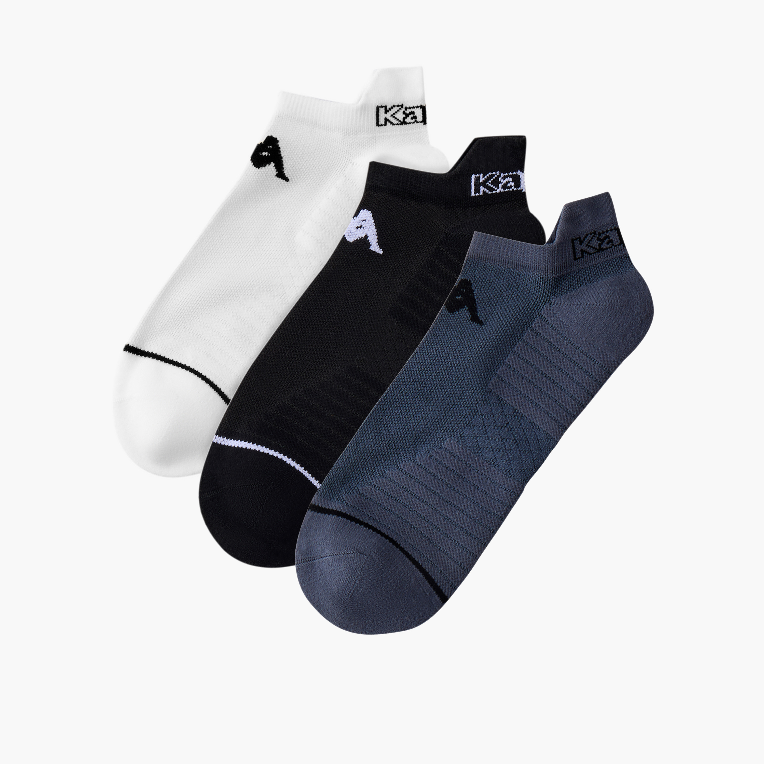 طقم جوارب كاحل 3 أزواج للرجال من كابا-men-socks-image-1