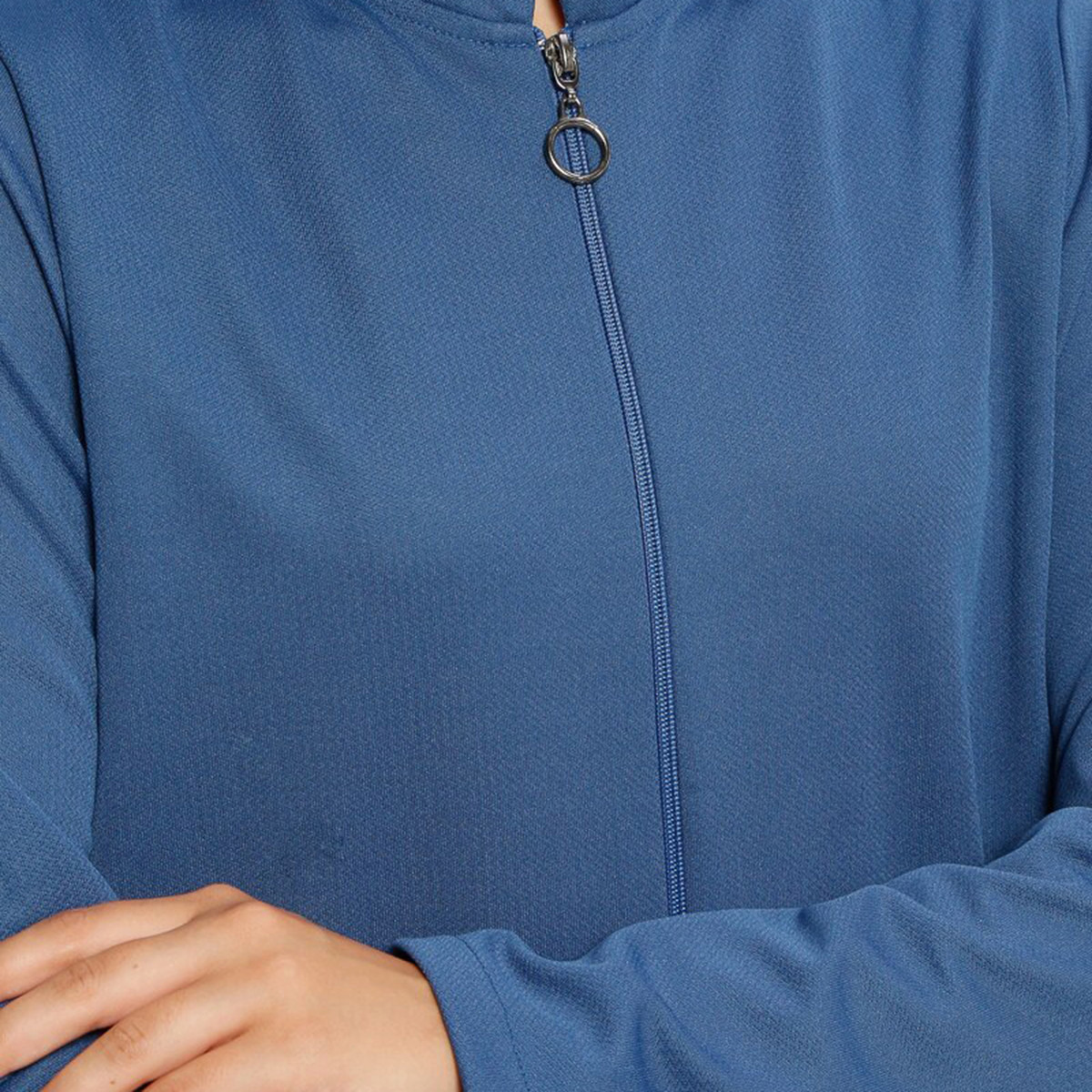 Women Solid Front Zipper Abaya Miss Cazibe By Modanisa-women-arabicclothing-abayas-image-5