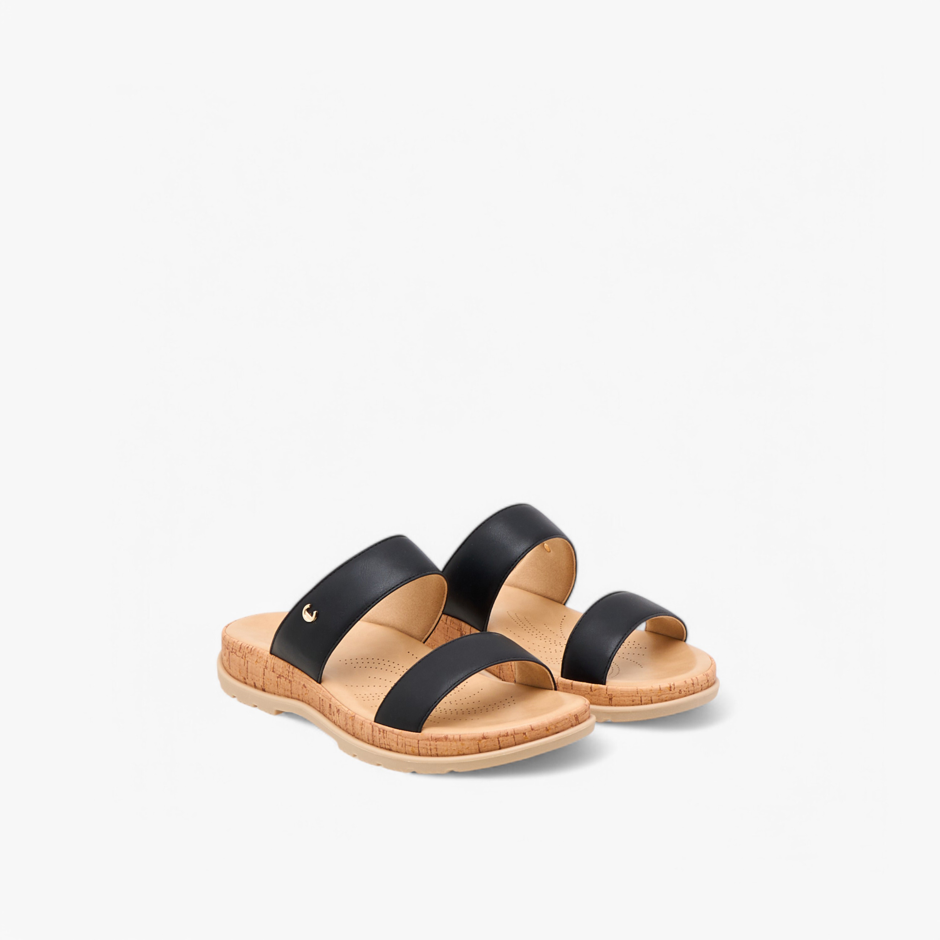 Le Confort Solid Slip-On Comfort Sandals-women-shoes-sandals-heeled-image-1