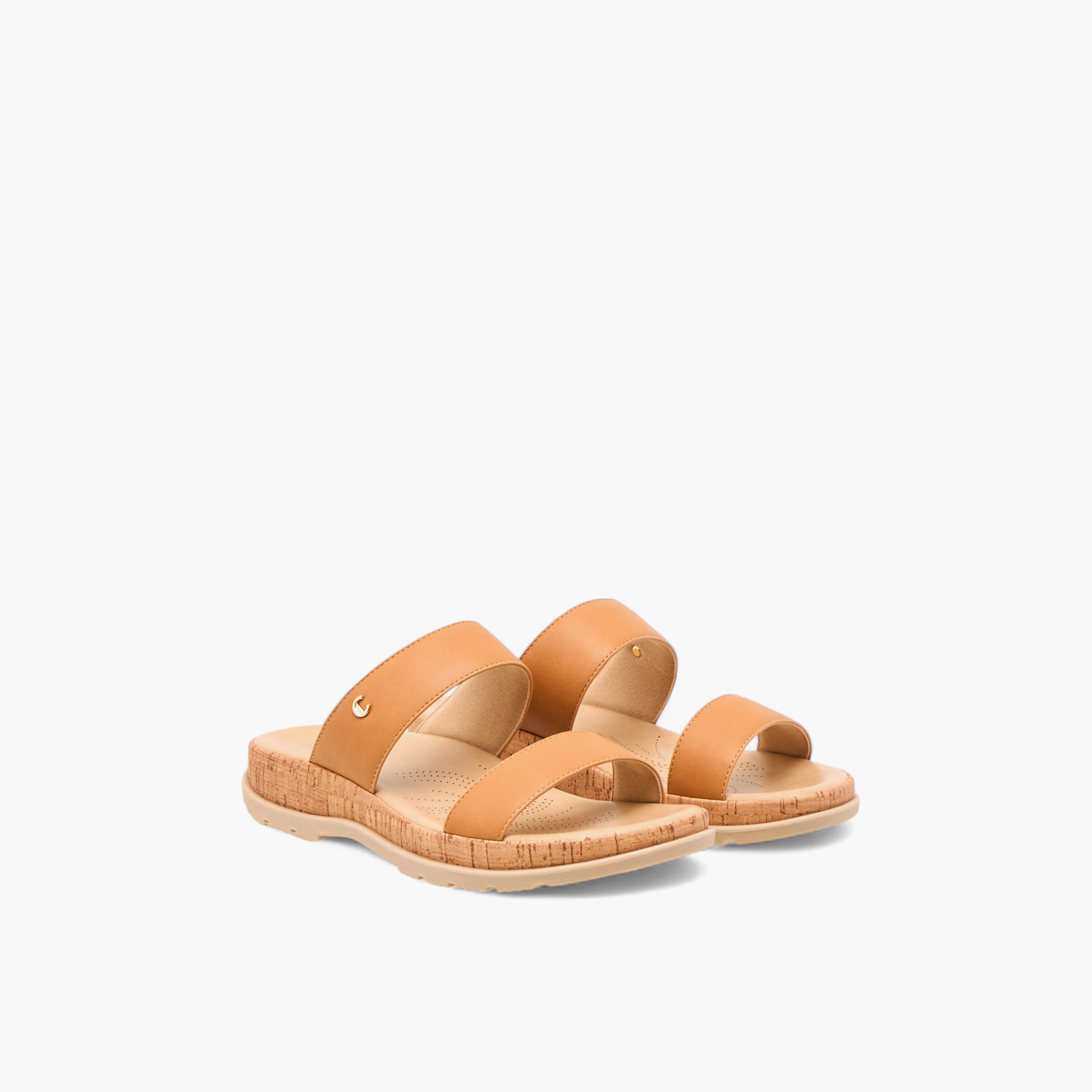 صندل سادة مريح سهل الارتداء من لو كونفورت-women-shoes-sandals-heeled-image-1