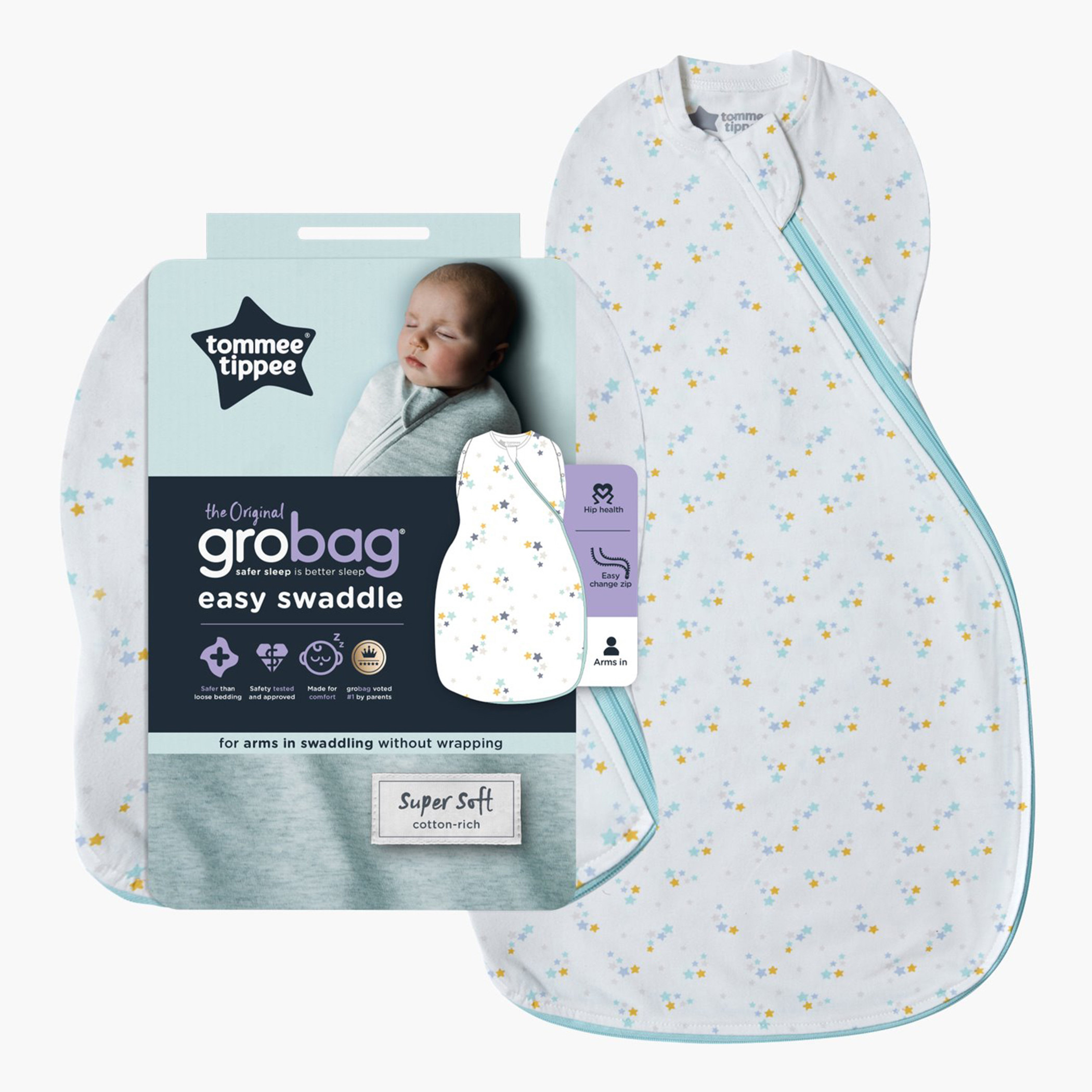 Tommee Tippee Grobag Easy Swaddle 70x70 cms