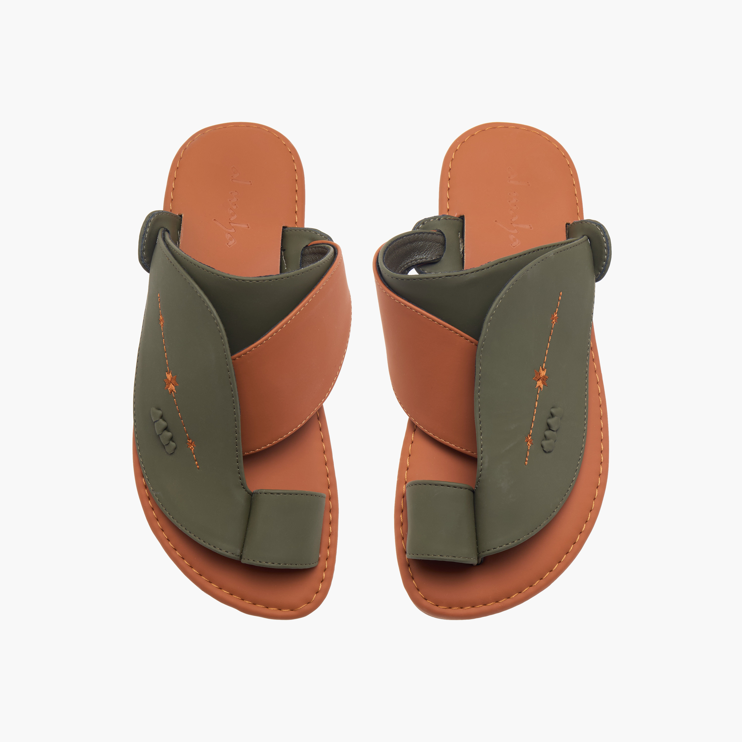 Al Waha Textured Slip-On Arabic Sandals-men-shoes-sandals-image-1