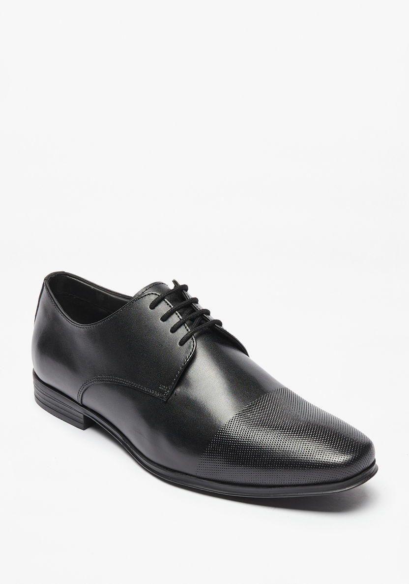 Buy Men's Textured Lace-Up Derby Shoes Online | Centrepoint Kuwait