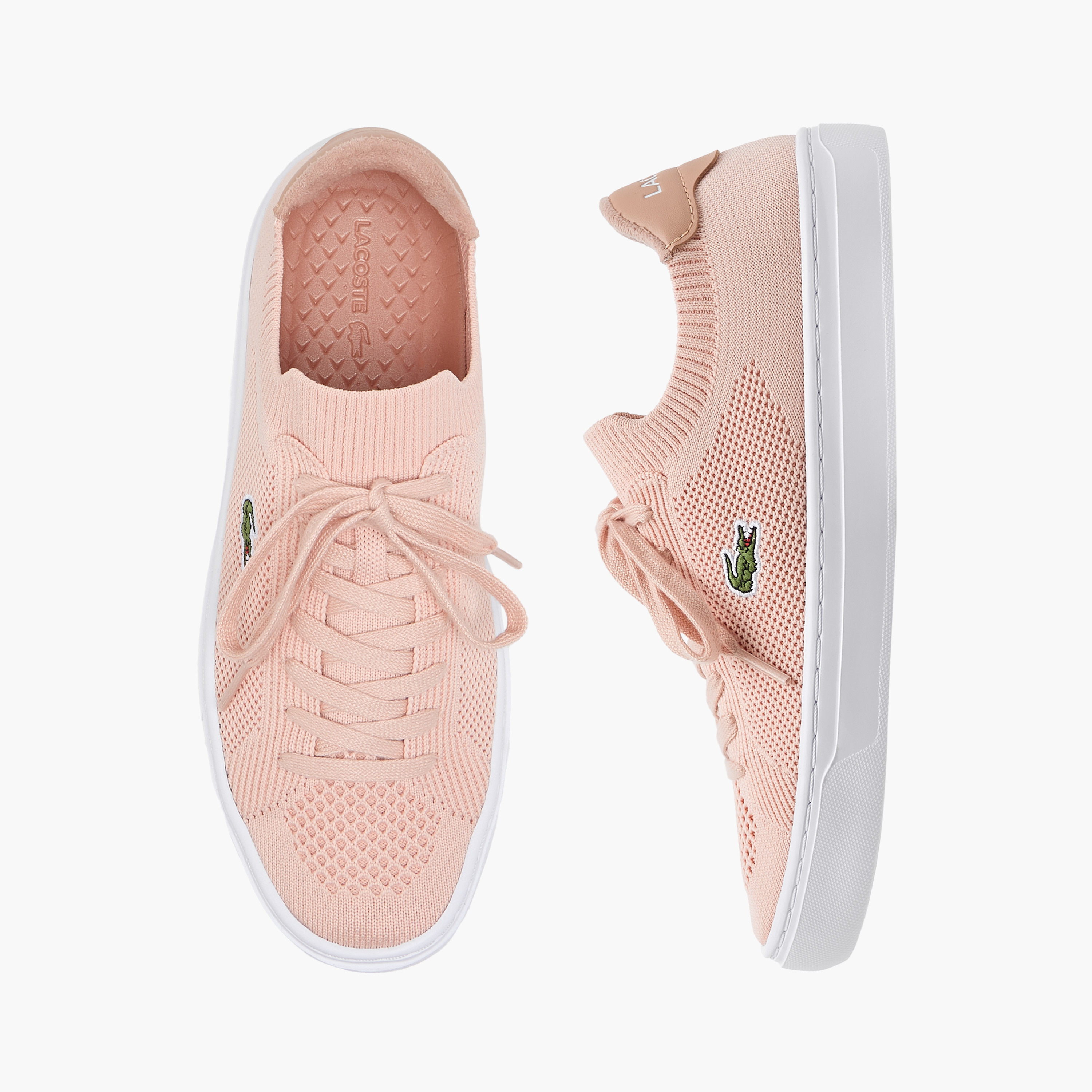 Lacoste Textured Lace-Up Sneakers-women-shoes-sneakers-image-1