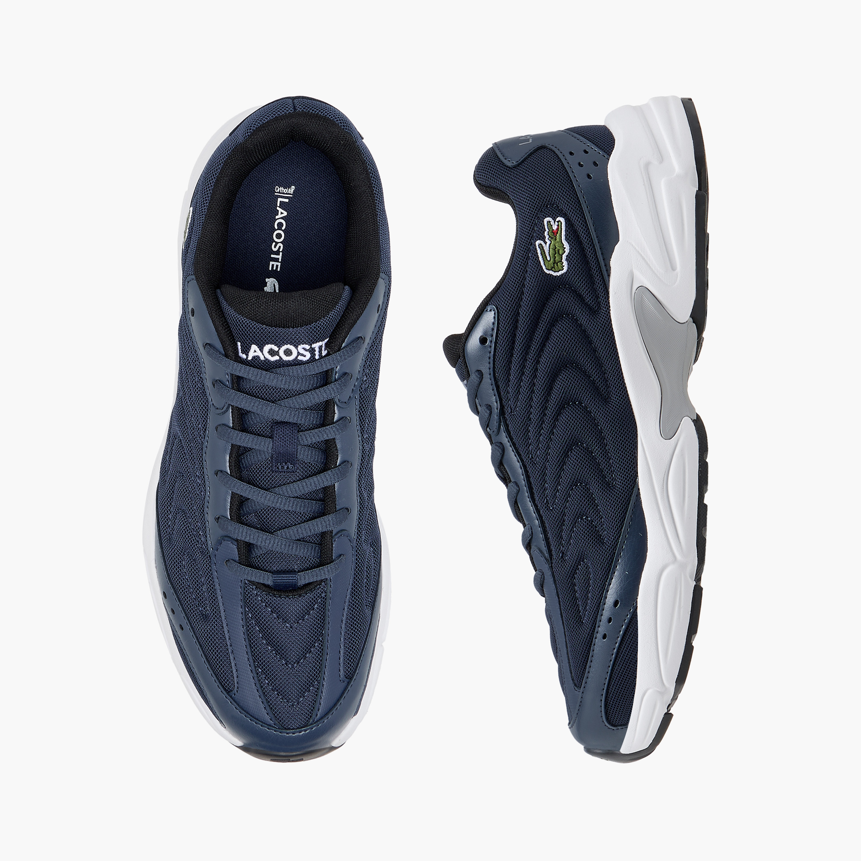 حذاء سنيكرز بارز الملمس برباط إغلاق للرجال من لاكوست-men-shoes-sneakers-image-1
