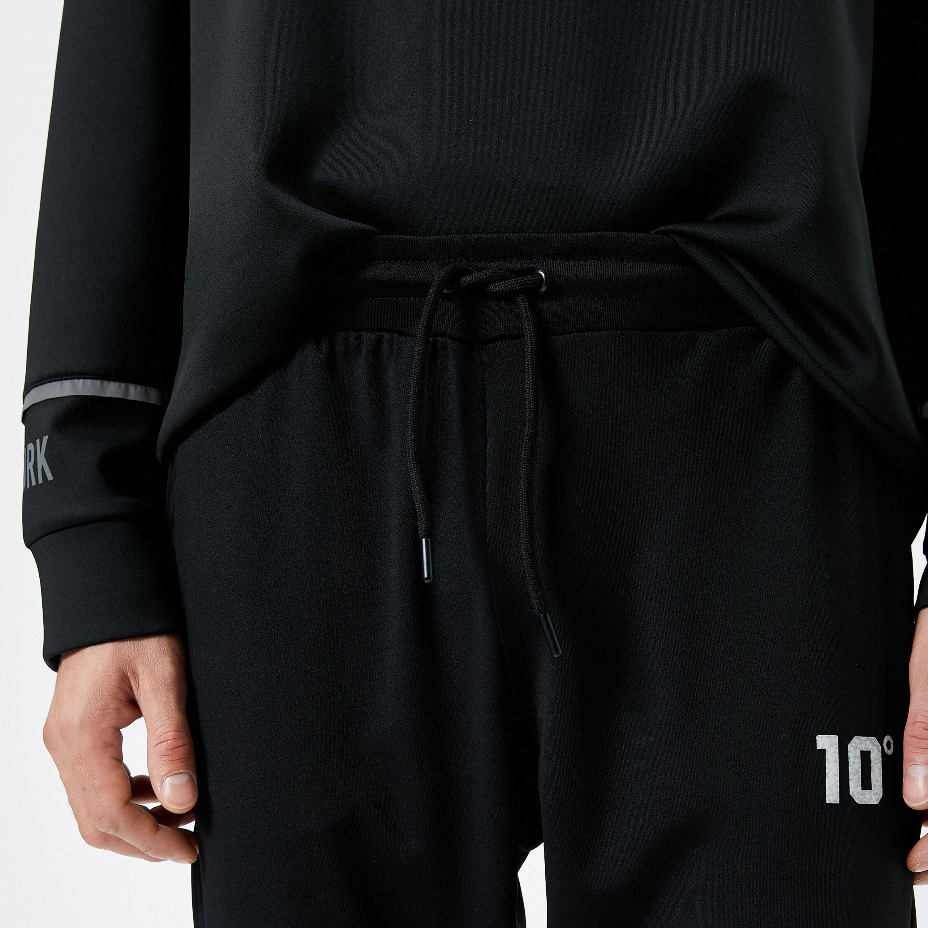 بنطال رياضي (جوغر) رجالي بقصة مستقيمة وخصر متوسط الارتفاع برباط من كوتون-men-clothing-trousersandchinos-trousers-image-5