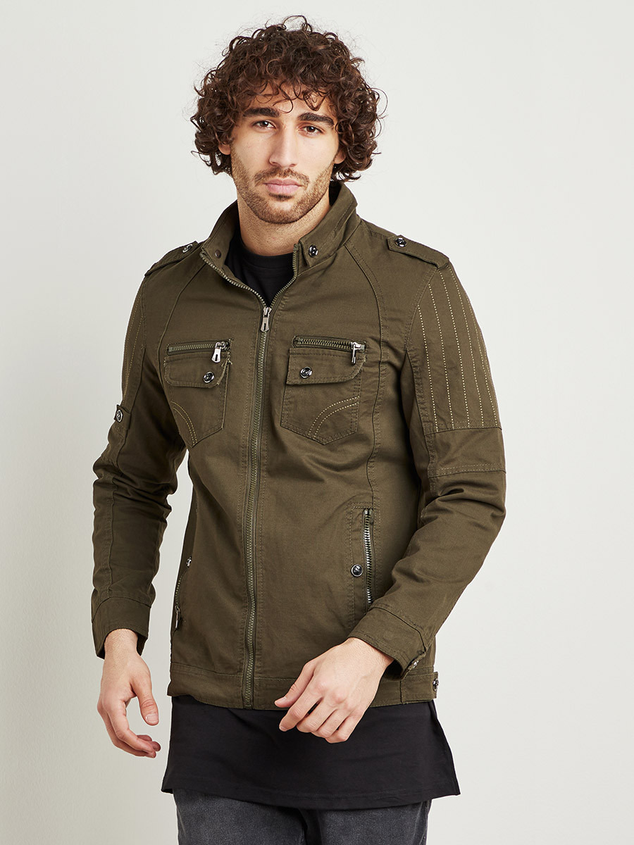 جاكيت بايكر بجيوب على الصدر-men-clothing-jacketsandblazers-jackets-image-1