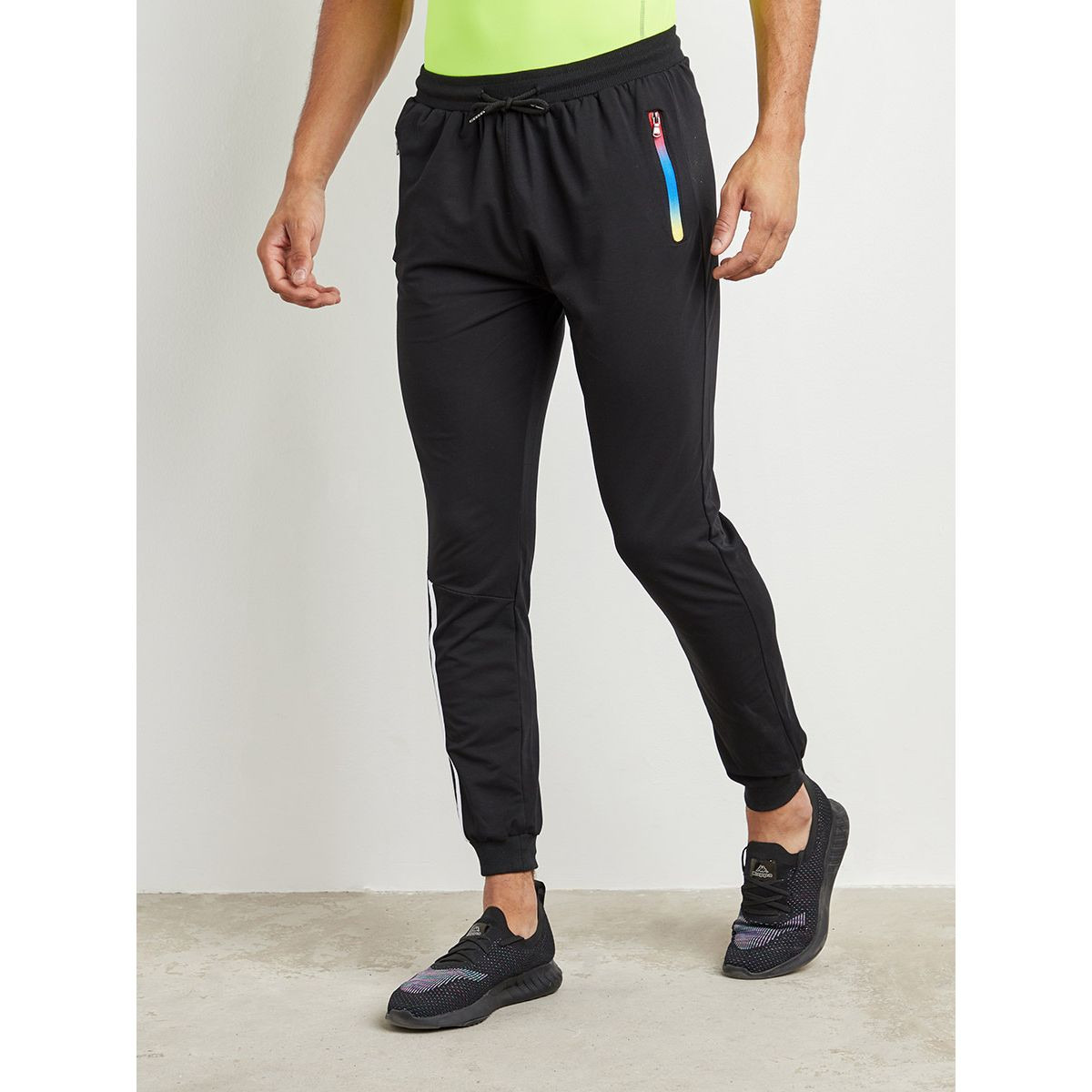 Styli Side Striped Joggers with Contrast Zip Pocket-men-clothing-bottoms-joggers-image-1