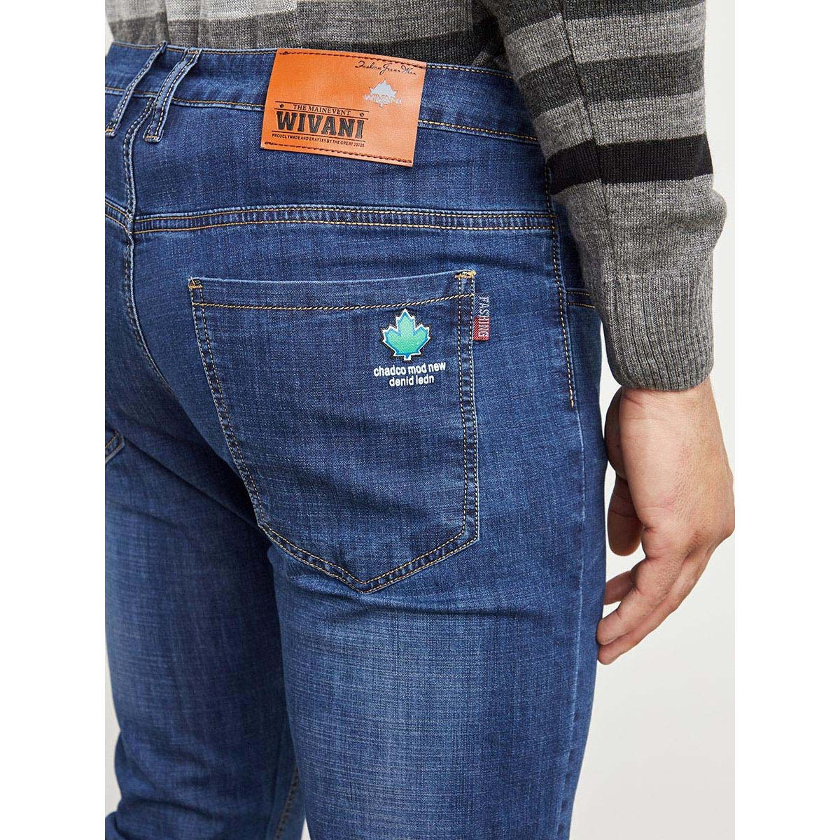 Styli Slim Fit Plain Jeans with Pockets-men-clothing-bottoms-jeans-image-5