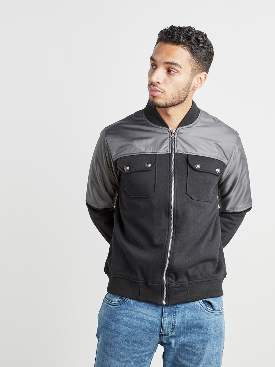 Color Block Bomber Jacket with Pocket Detail-men-clothing-jacketsandblazers-jackets-image-1