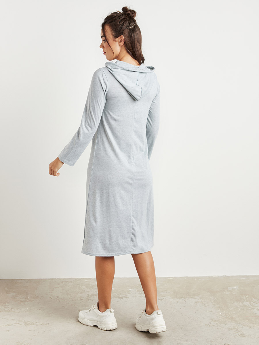 Styli Striped Hooded Sleep T-shirt with Long Sleeves-women-clothing-nightwear-nighties-image-4
