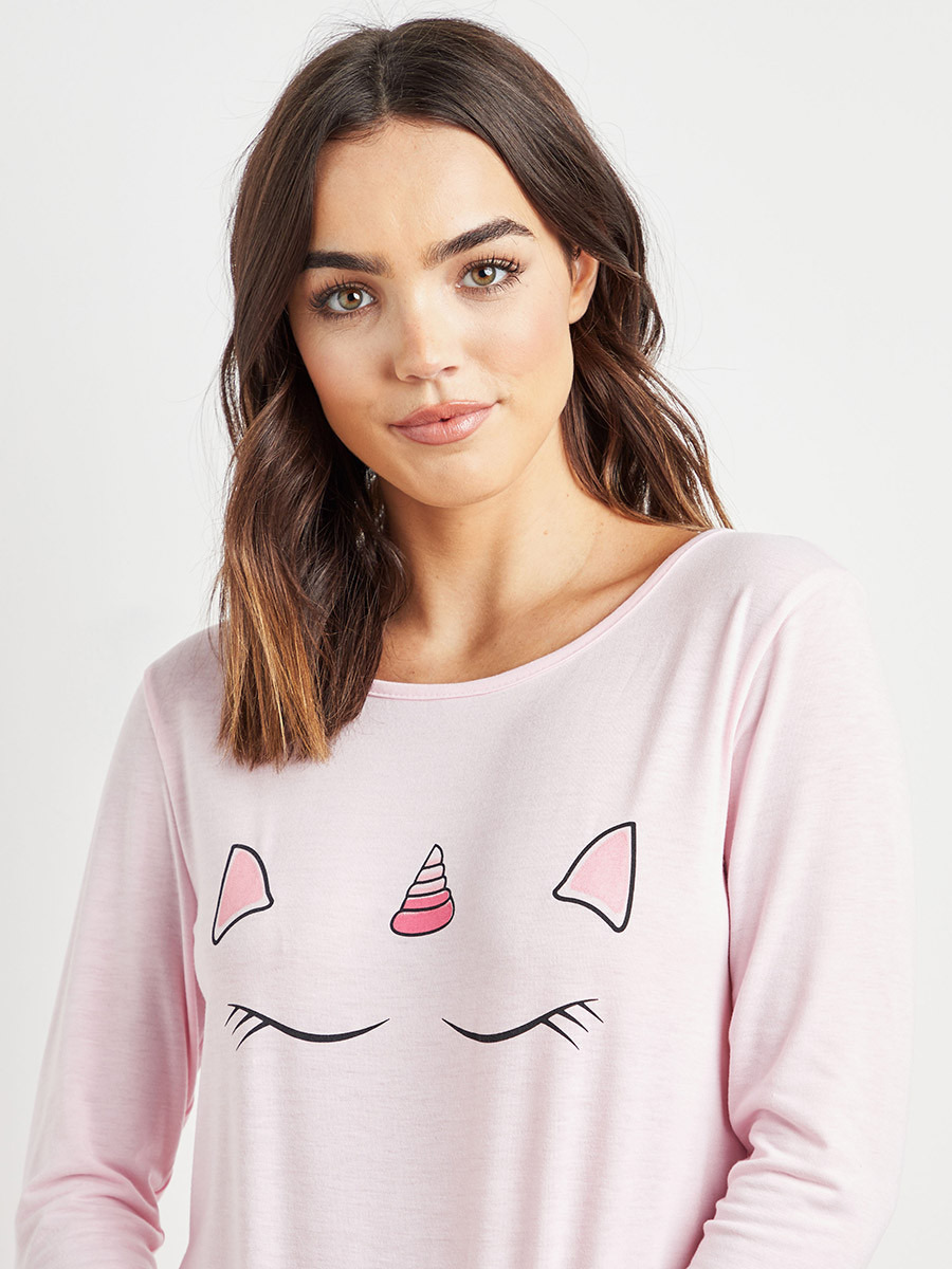 طقم بيجاما بلوزة وبنطلون من ستايلي-women-clothing-nightwear-pyjamas-longsets-image-3