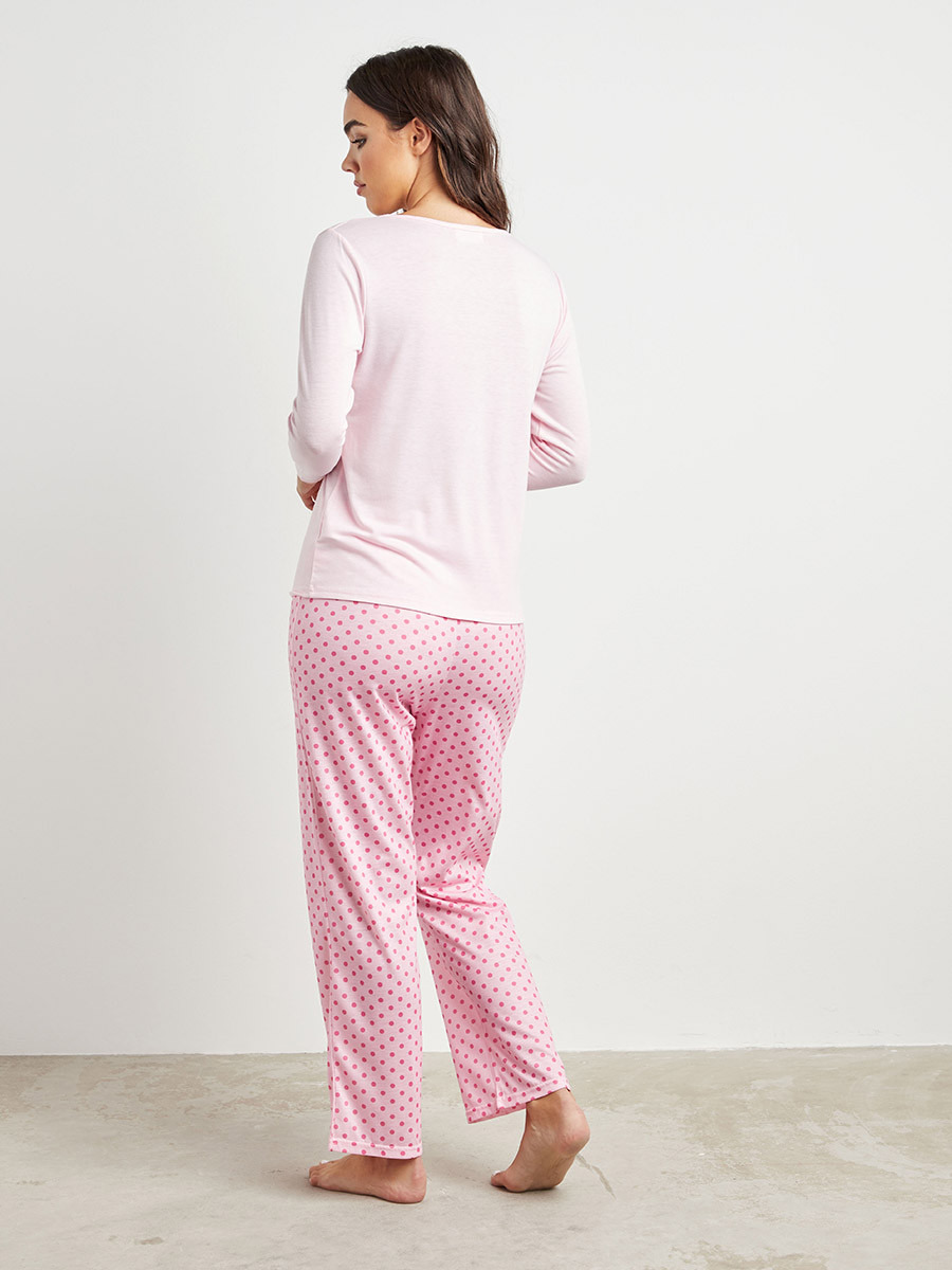 طقم بيجاما بلوزة وبنطلون من ستايلي-women-clothing-nightwear-pyjamas-longsets-image-4