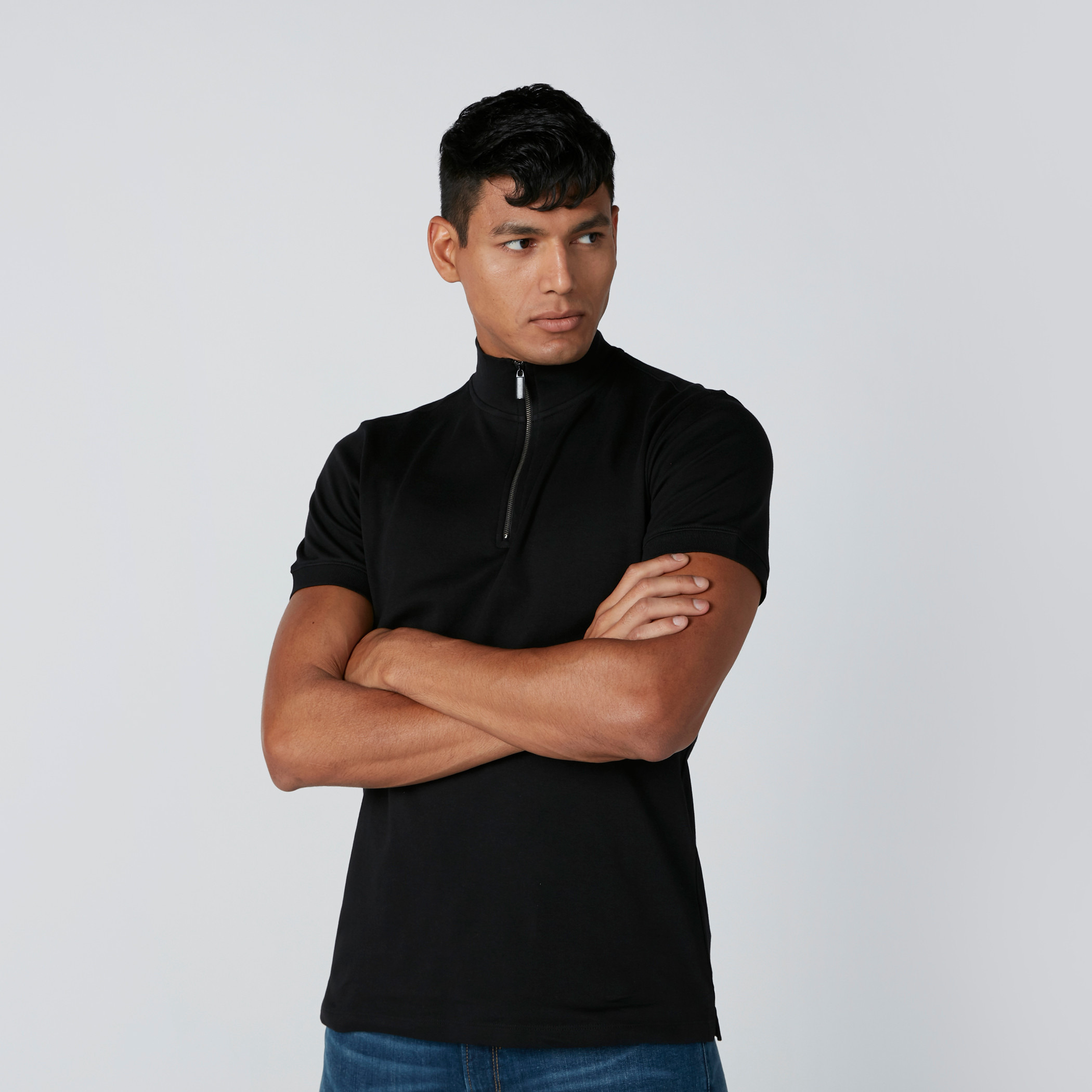 Shop High Neck T-Shirt with Short 