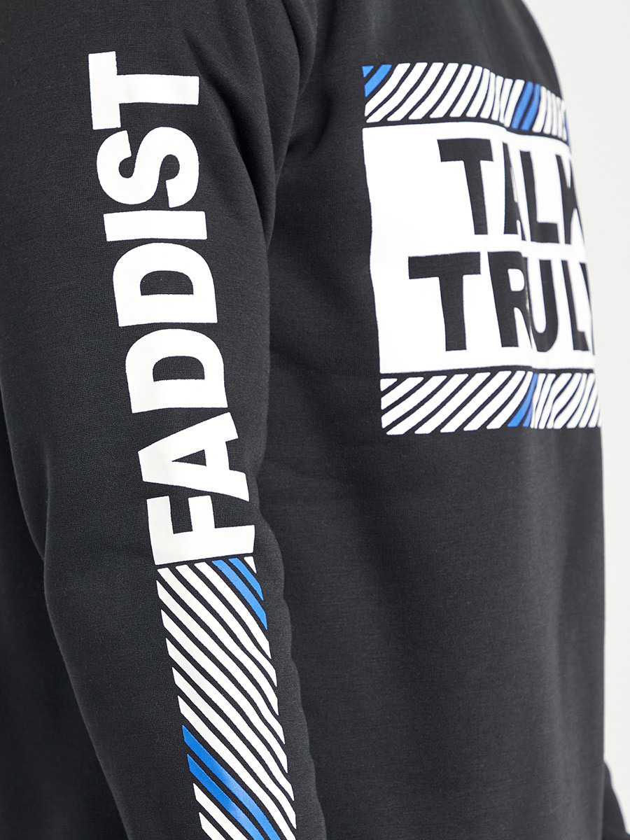 Printed Sleeves Sweatshirt with Round Neckline-men-winterwear-hoodiesandsweatshirts-image-3