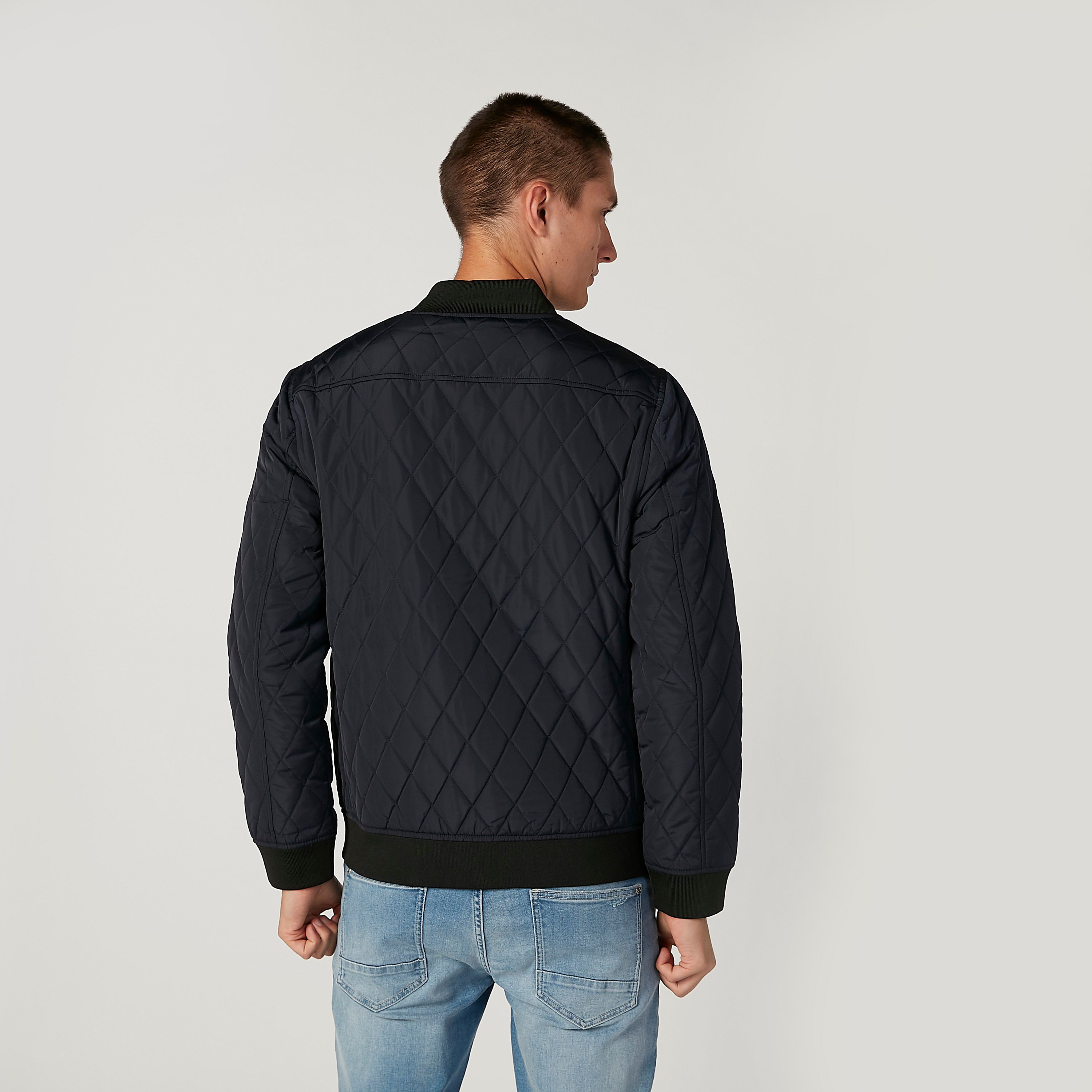 Textured Bomber Jacket with Long Sleeves and Pocket Detail-men-clothing-jacketsandblazers-jackets-image-4