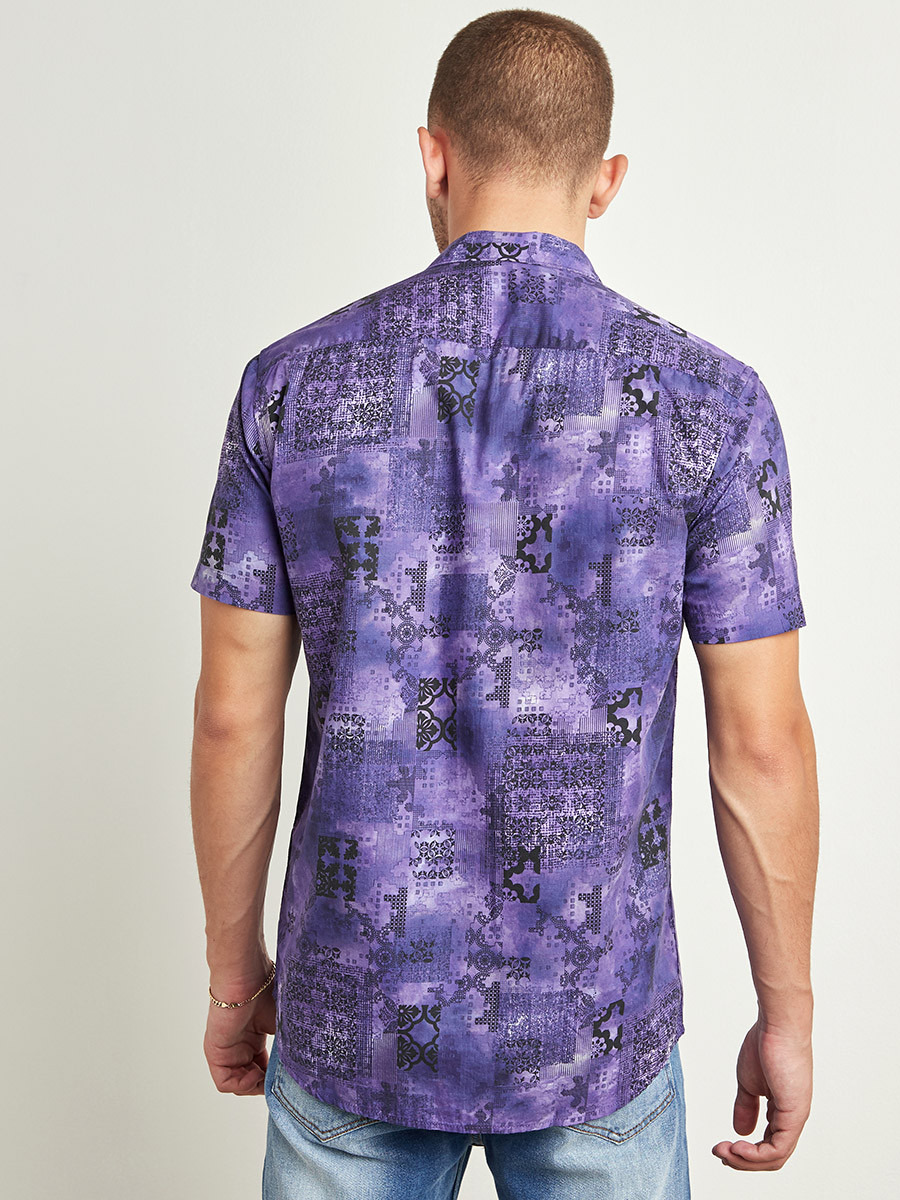 Styli All Over Print Dyed Slim Fit Shirt-men-clothing-shirts-image-3