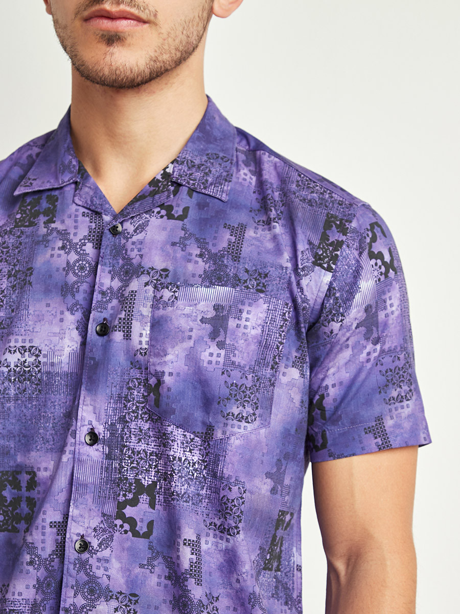Styli All Over Print Dyed Slim Fit Shirt-men-clothing-shirts-image-4