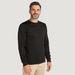 Embroidered Crew Neck Sweatshirt with Long Sleeves-Hoodies and Sweatshirts-thumbnailMobile-0