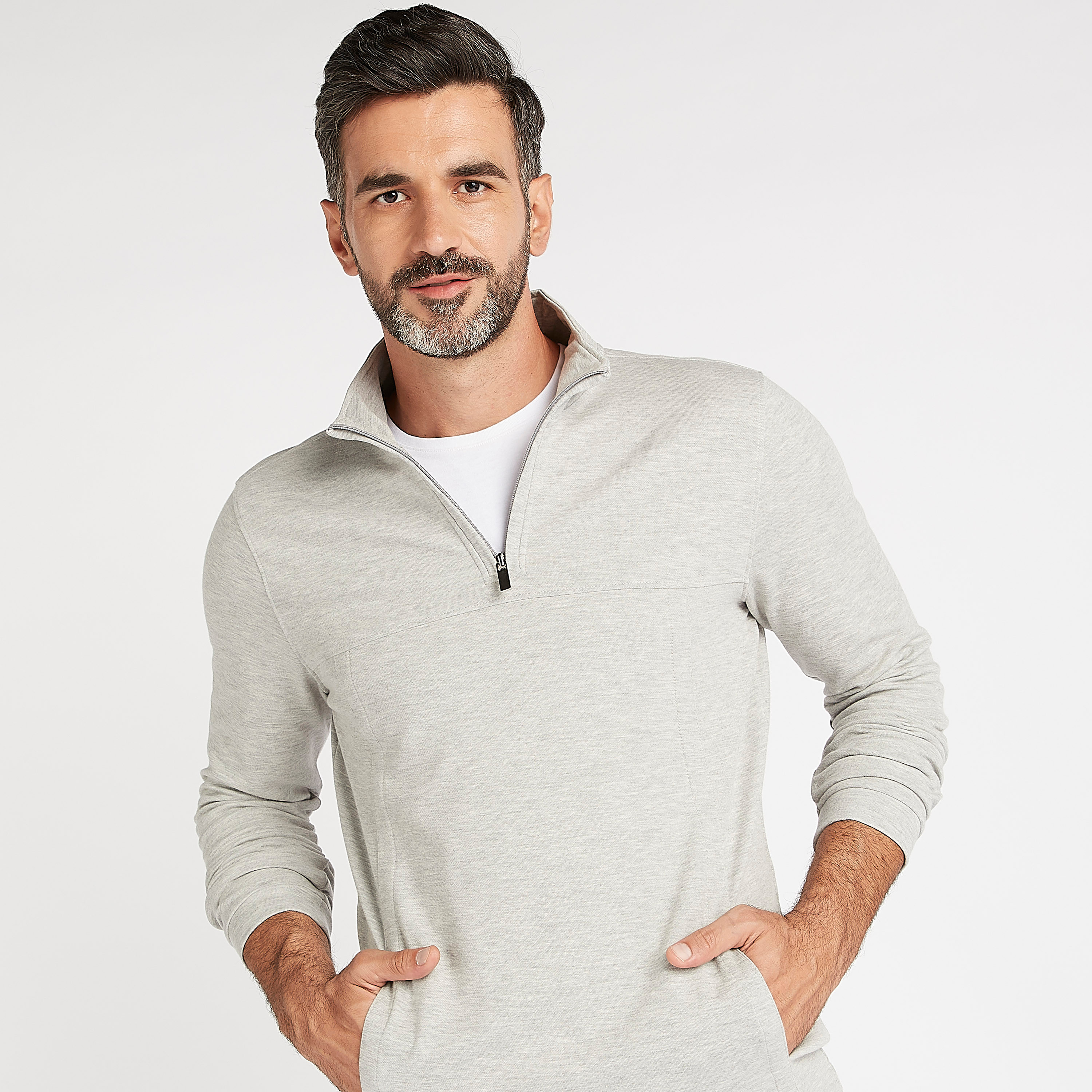 Neck zip sweatshirt on sale