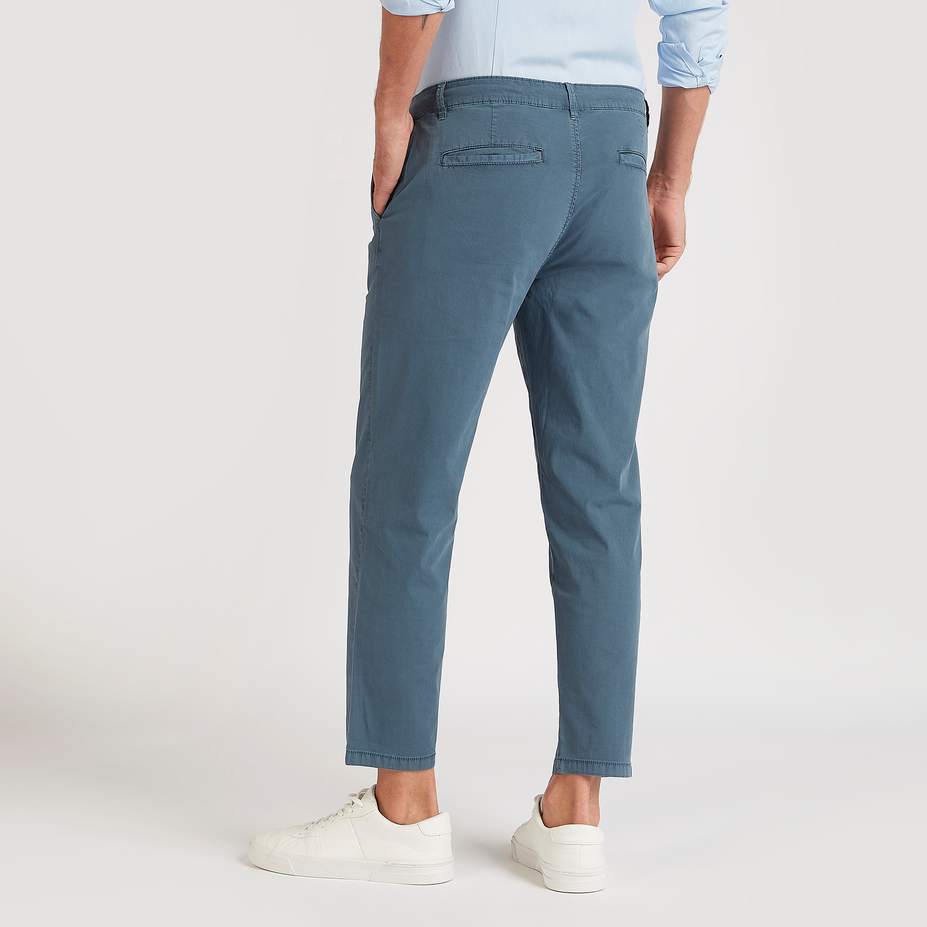 Solid Slim Fit Mid-Rise Trousers with Drawstring Closure-men-clothing-bottoms-trousersandchinos-trousers-image-4