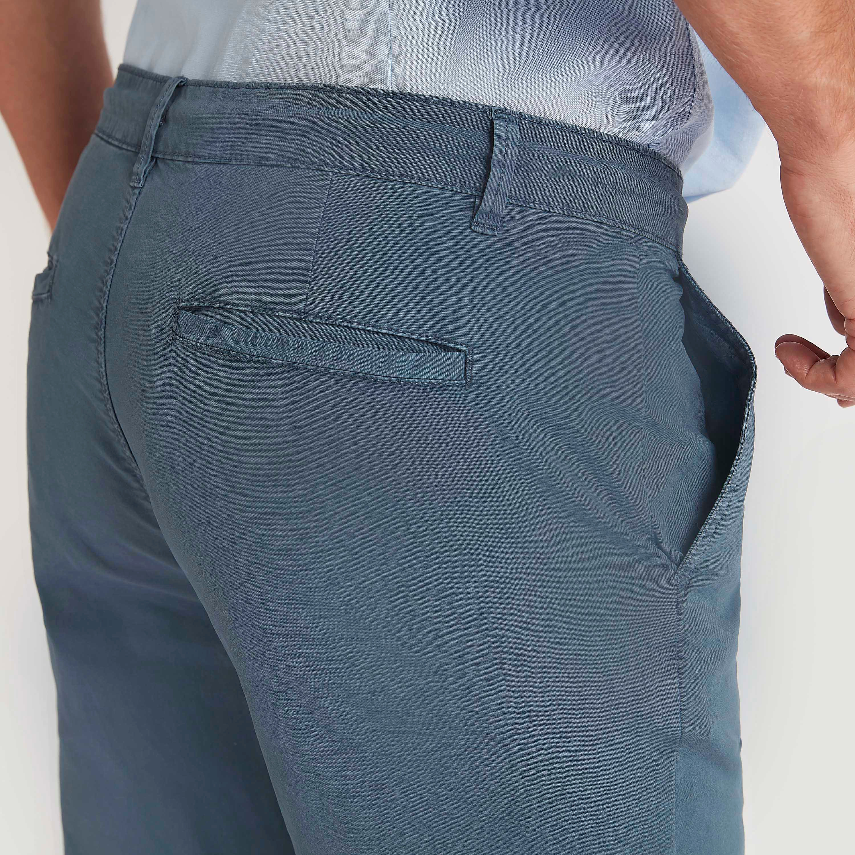 Solid Slim Fit Mid-Rise Trousers with Drawstring Closure-men-clothing-bottoms-trousersandchinos-trousers-image-5