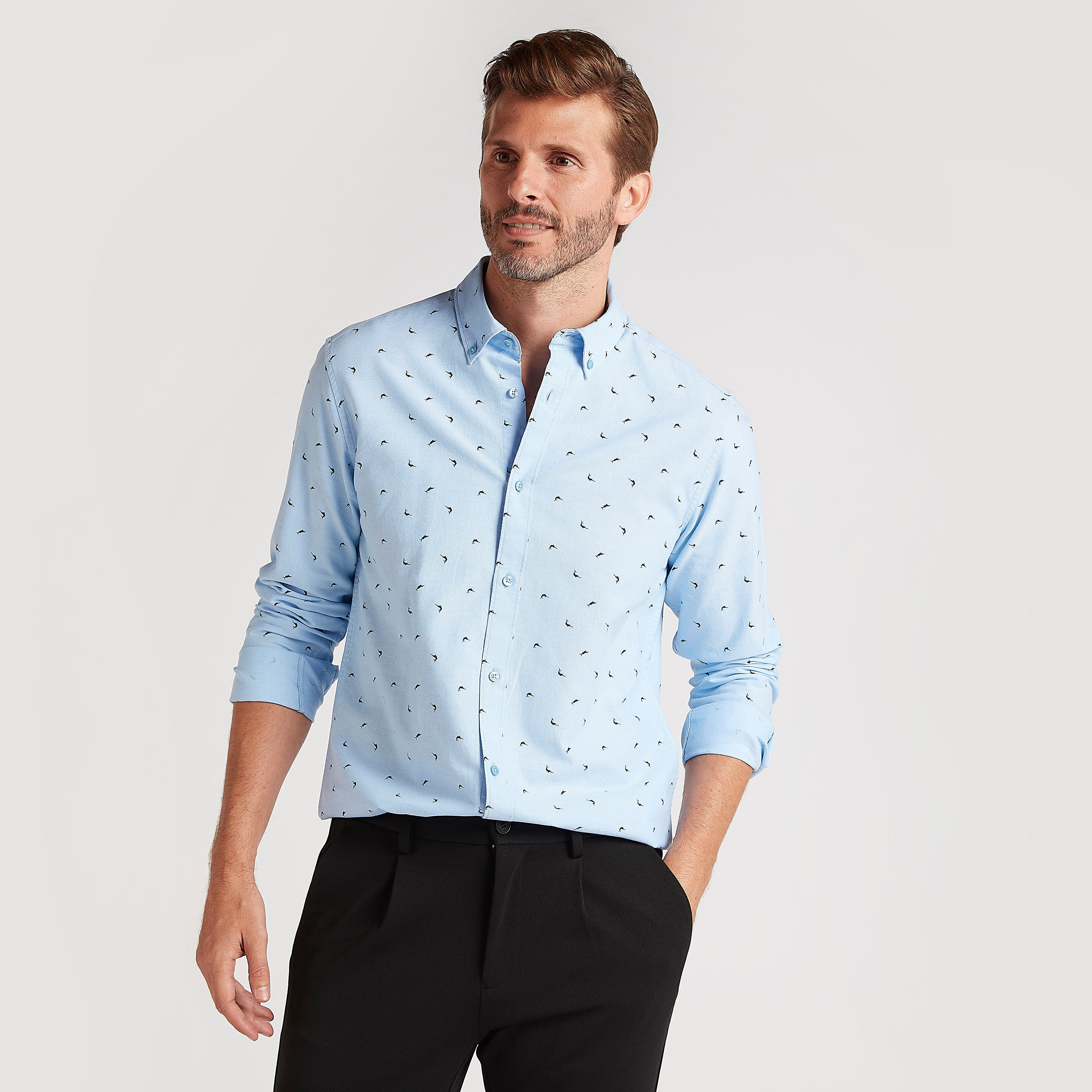 Bossini Printed Shirt with Long Sleeves