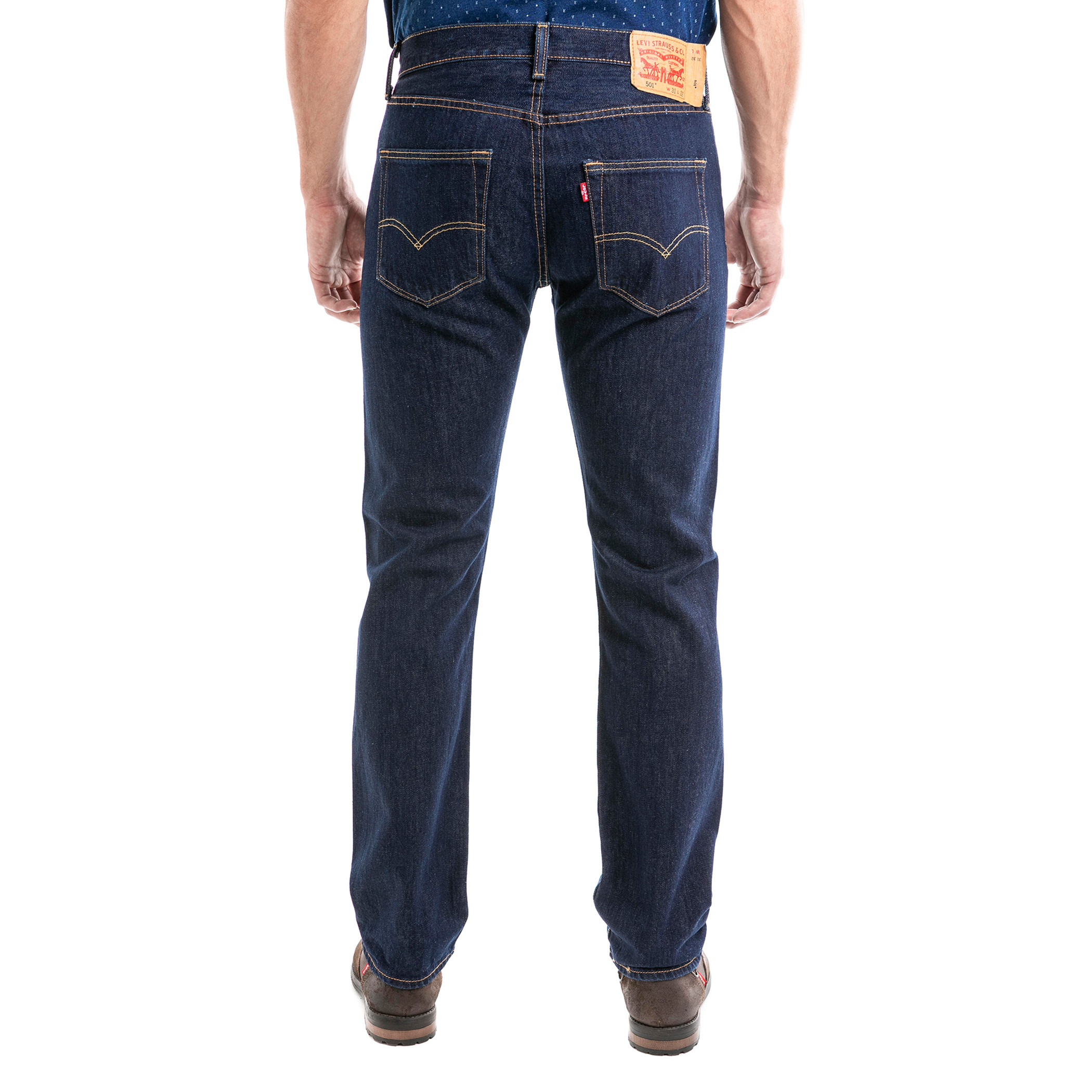 Levi's 501 Regular Fit Blue 5 Pockets Men's Jeans-men-clothing-bottoms-jeans-image-3