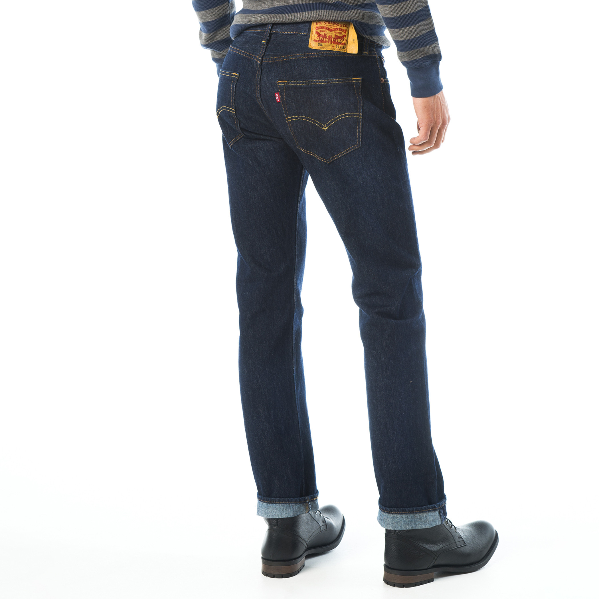 Levi's 501 Regular Fit Blue 5 Pockets Men's Jeans-men-clothing-bottoms-jeans-image-8