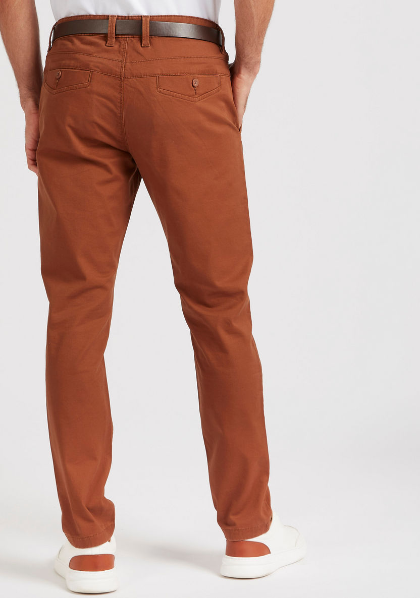 Solid Chinos with Belt and Pockets-Chinos-image-3