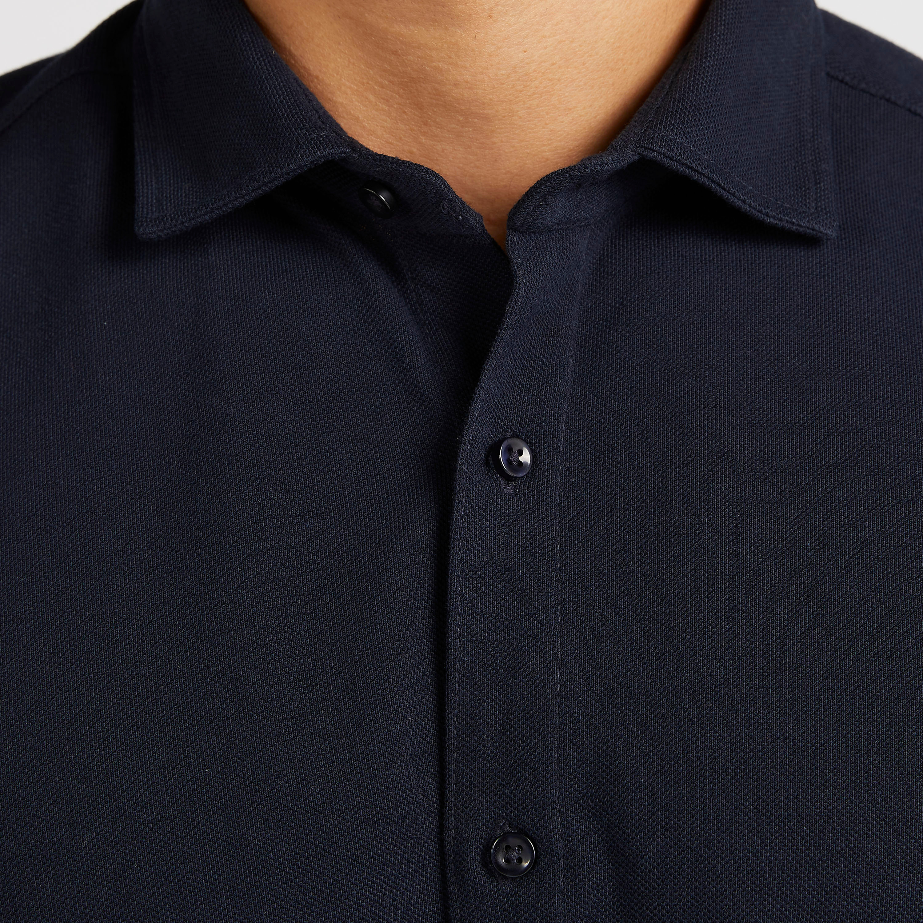 Slim Fit Solid Collared Shirt with Short Sleeves-men-clothing-shirts-image-3