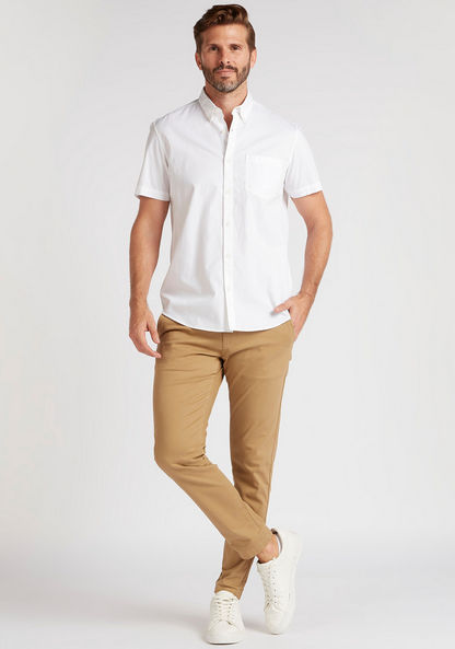 Dobby Textured Shirt with Short Sleeves
