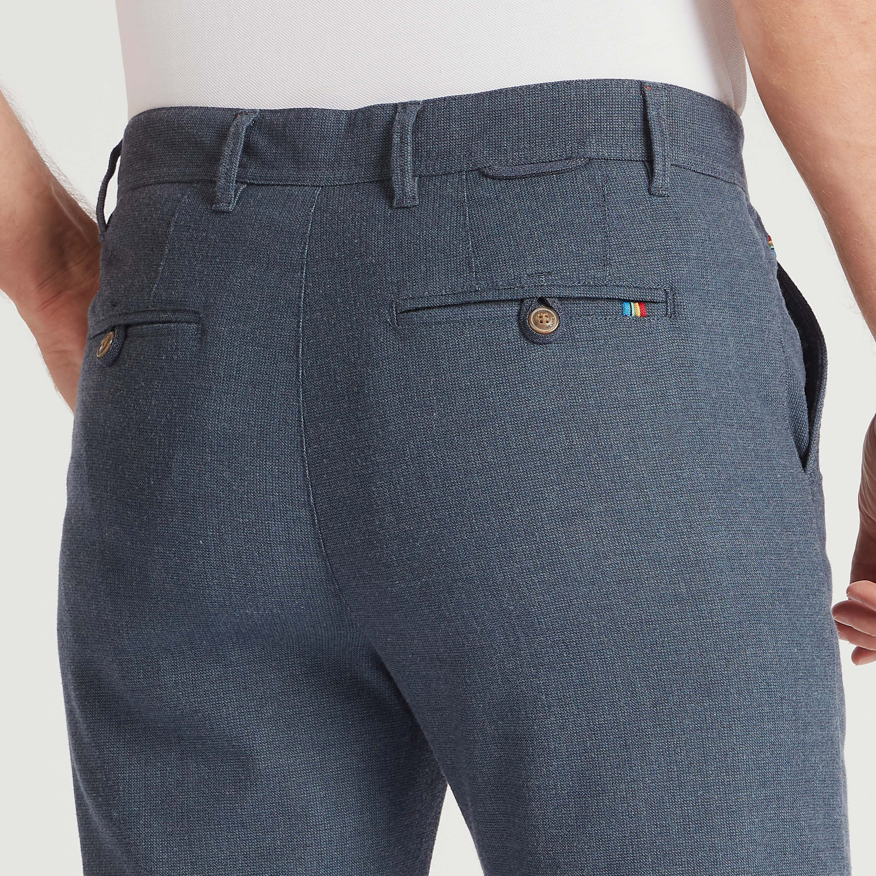 Textured Mid-Rise Shorts with Button Closure-men-clothing-bottoms-shorts-image-5