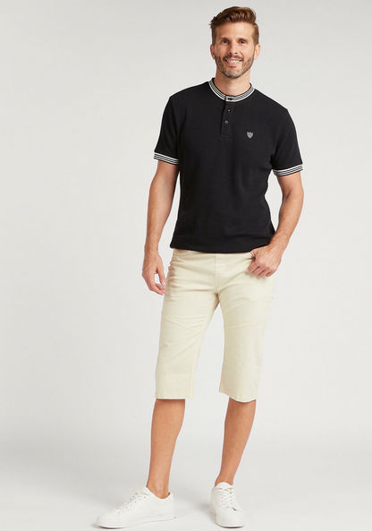 Mid-Rise Shorts with Pockets and Drawstring Waist