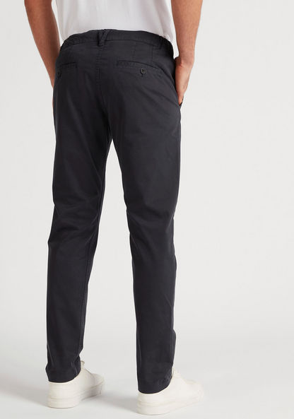 Solid Full Length Chinos with Drawstring and Pockets