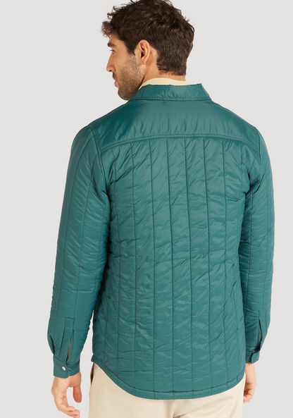 Quilted Lightweight Jacket with Long Sleeves and Pockets-Jackets-image-3