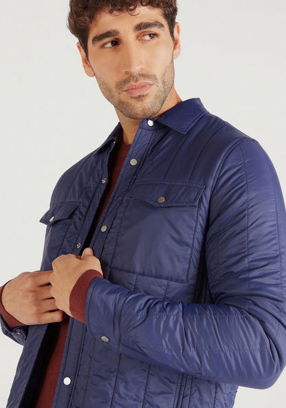 Quilted Lightweight Jacket with Long Sleeves and Pockets-Jackets-image-4