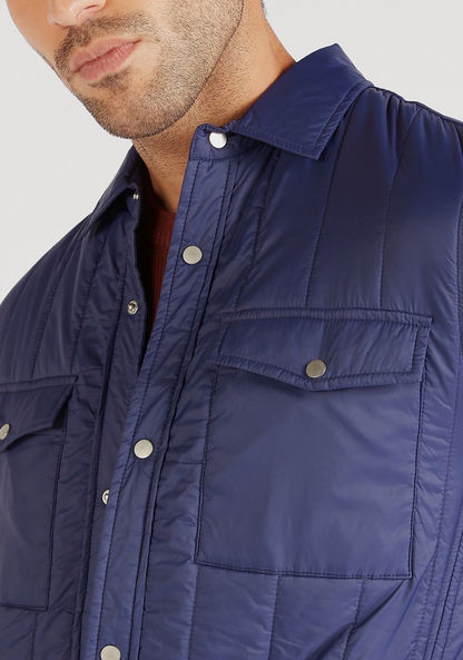 Quilted Lightweight Jacket with Long Sleeves and Pockets-Jackets-image-7