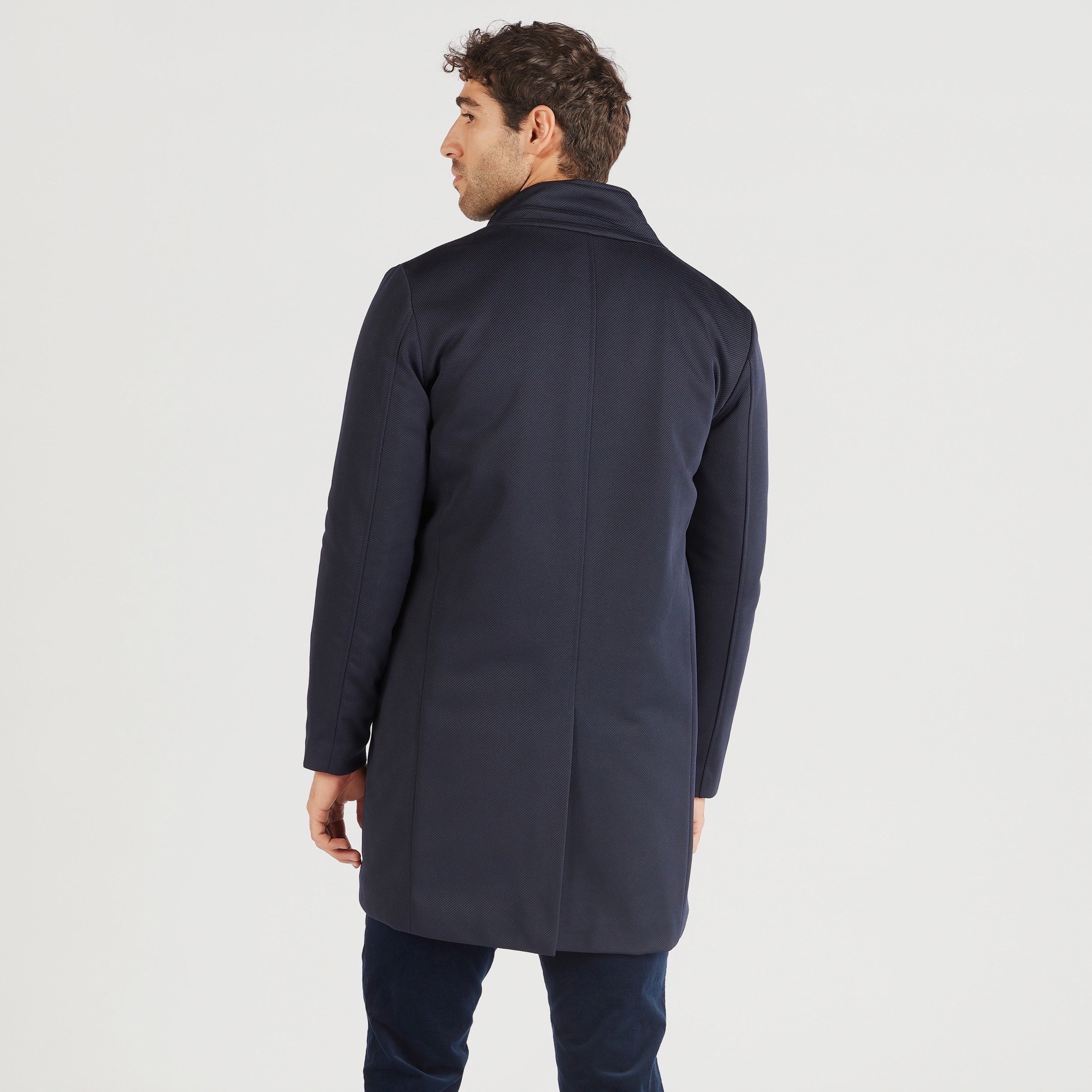 Textured sale longline coat