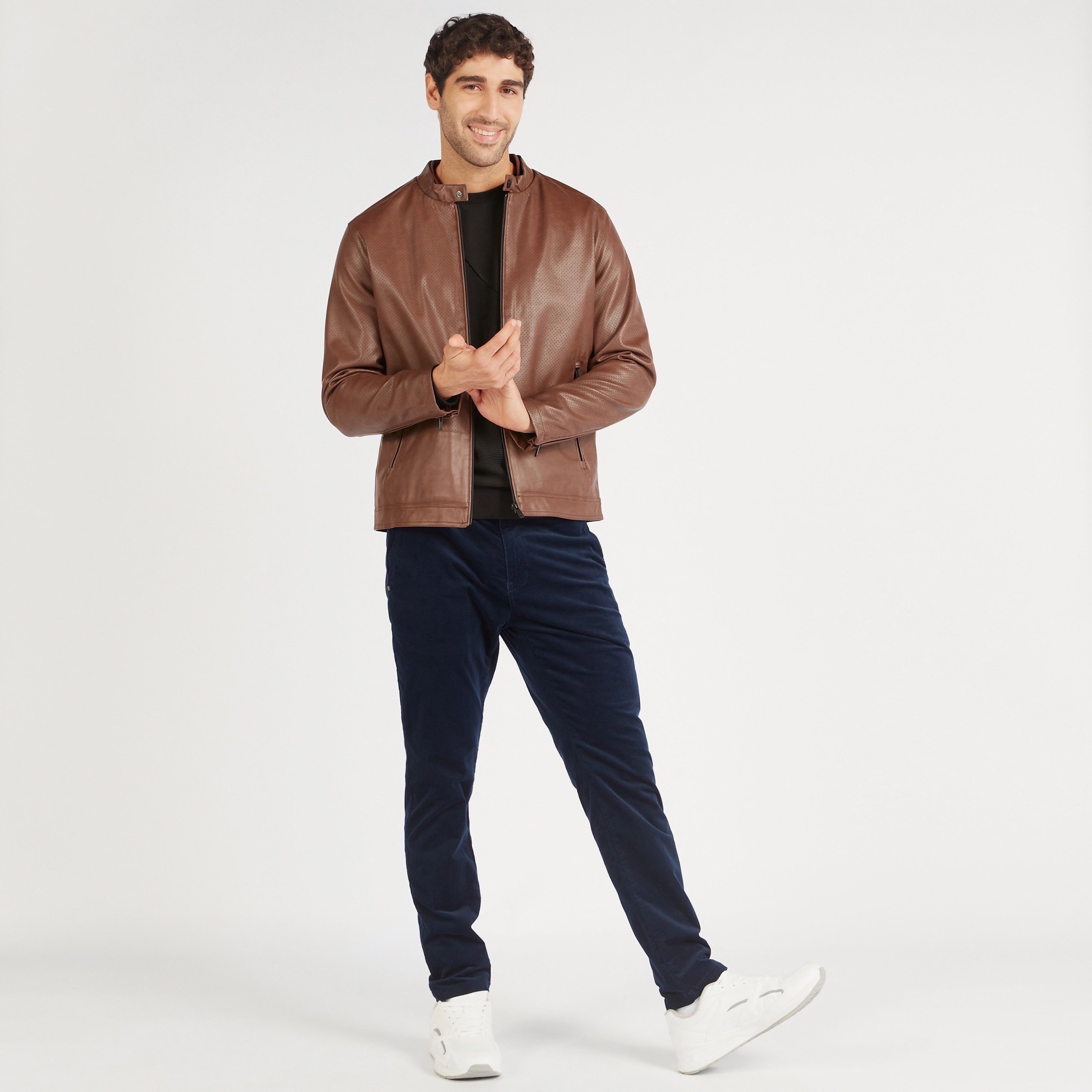 Textured Lightweight Jacket with Zip Closure and Pocket-men-clothing-jacketsandblazers-jackets-image-2