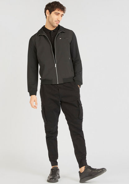 Solid Zip Through Lightweight Jacket with Pockets-Jackets-image-1