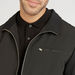 Solid Zip Through Lightweight Jacket with Pockets-Jackets-thumbnailMobile-6