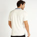 Solid Polo T-shirt with Short Sleeves and Mandarin Collar-Polos-thumbnailMobile-3