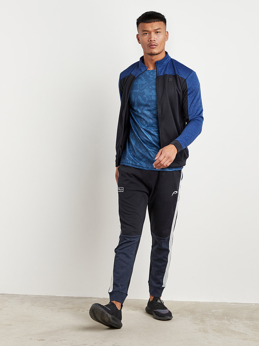 Color Block High Neck Jacket with Front Zip Closure-men-clothing-jacketsandblazers-jackets-image-2
